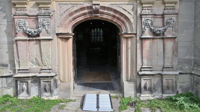 Entrance into Staunton Harold Church, Leicestershire