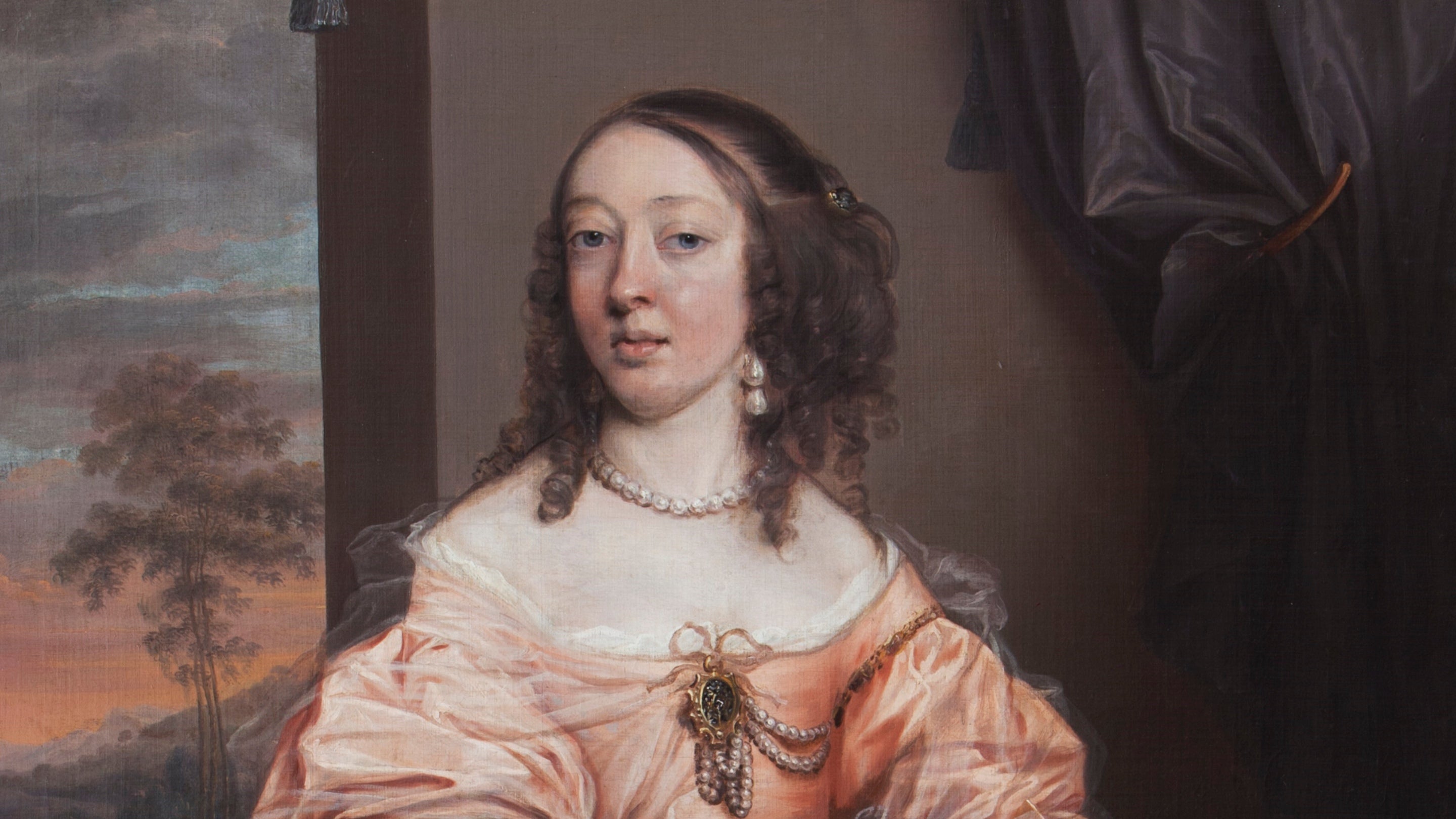 Mrs Edward Onley by John Michael Wright (London 1617 - London 1694) first wife of George Vernon