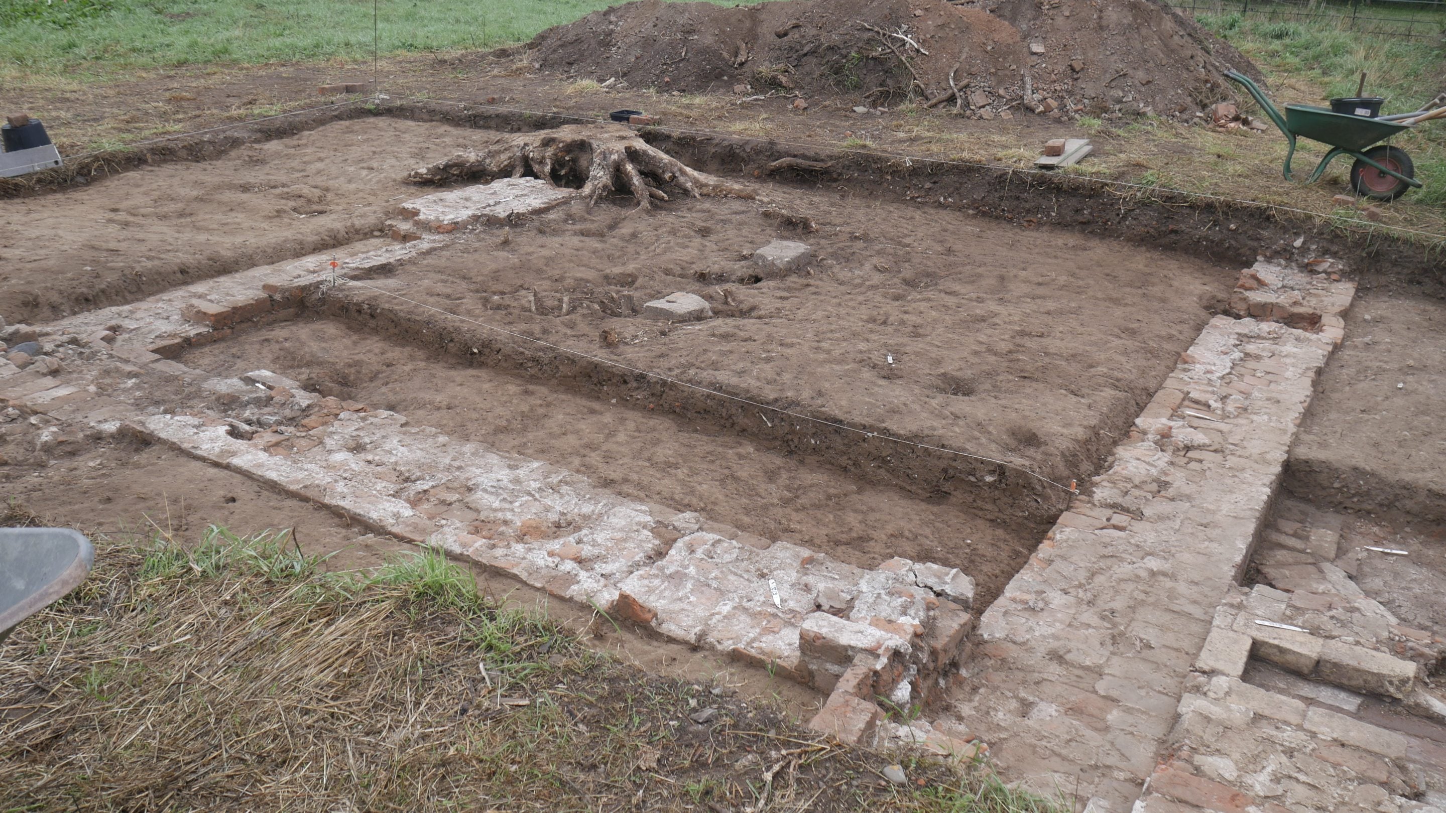 Service building discovered during archaeology dig at Attingham Park 2022