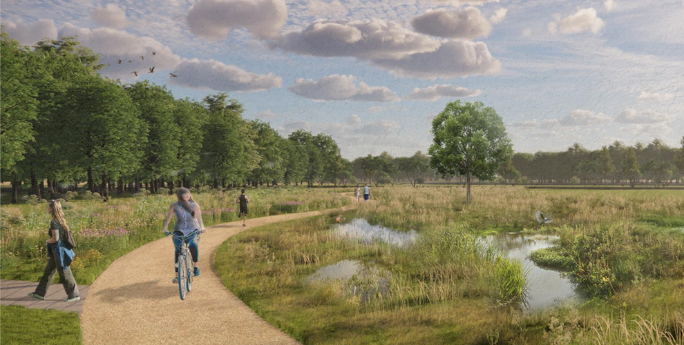 Artist impression of Outdoor Hub site, Attingham Park, Shropshire