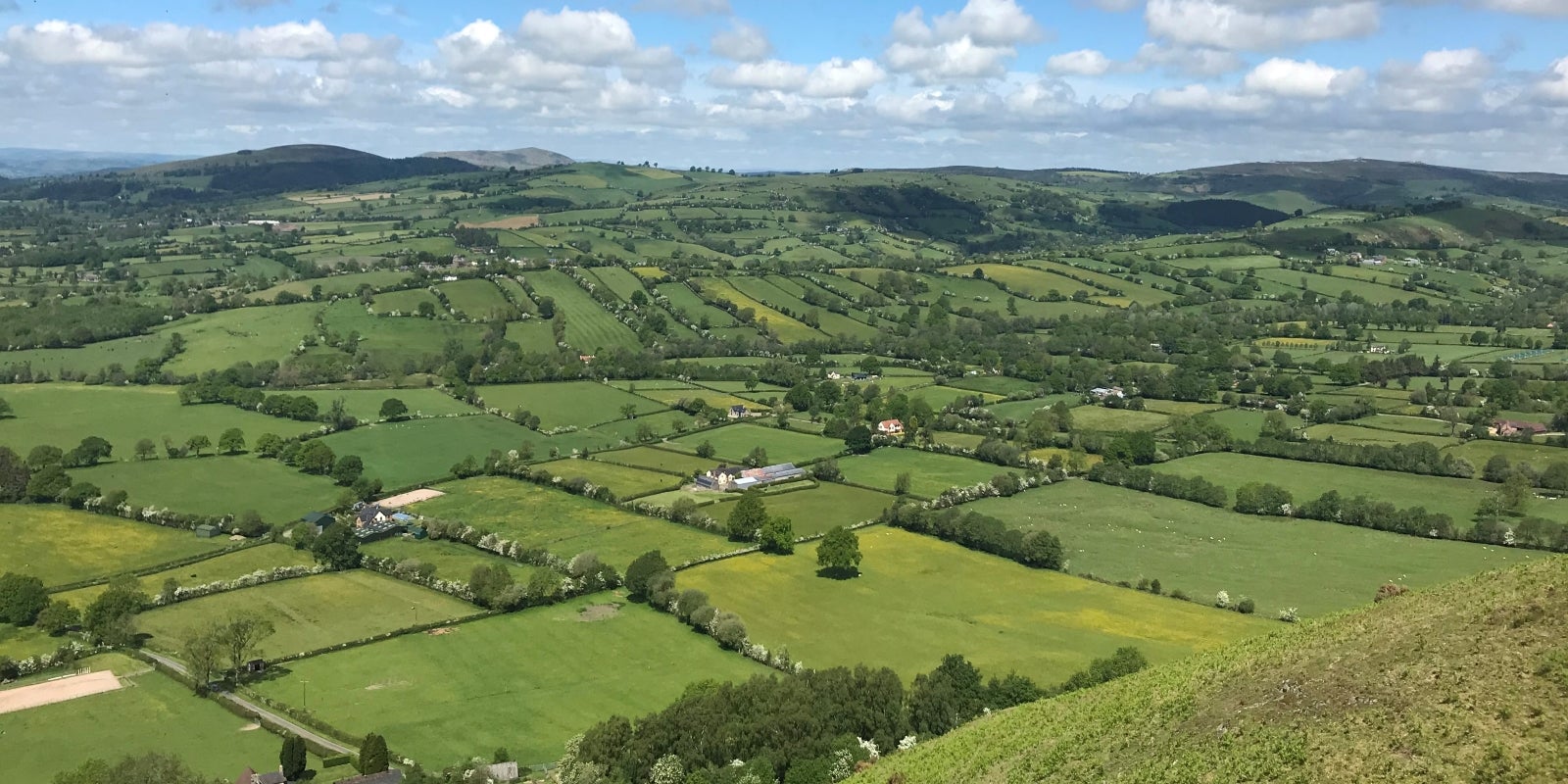 View from the Long Mynd over the Onny Valley