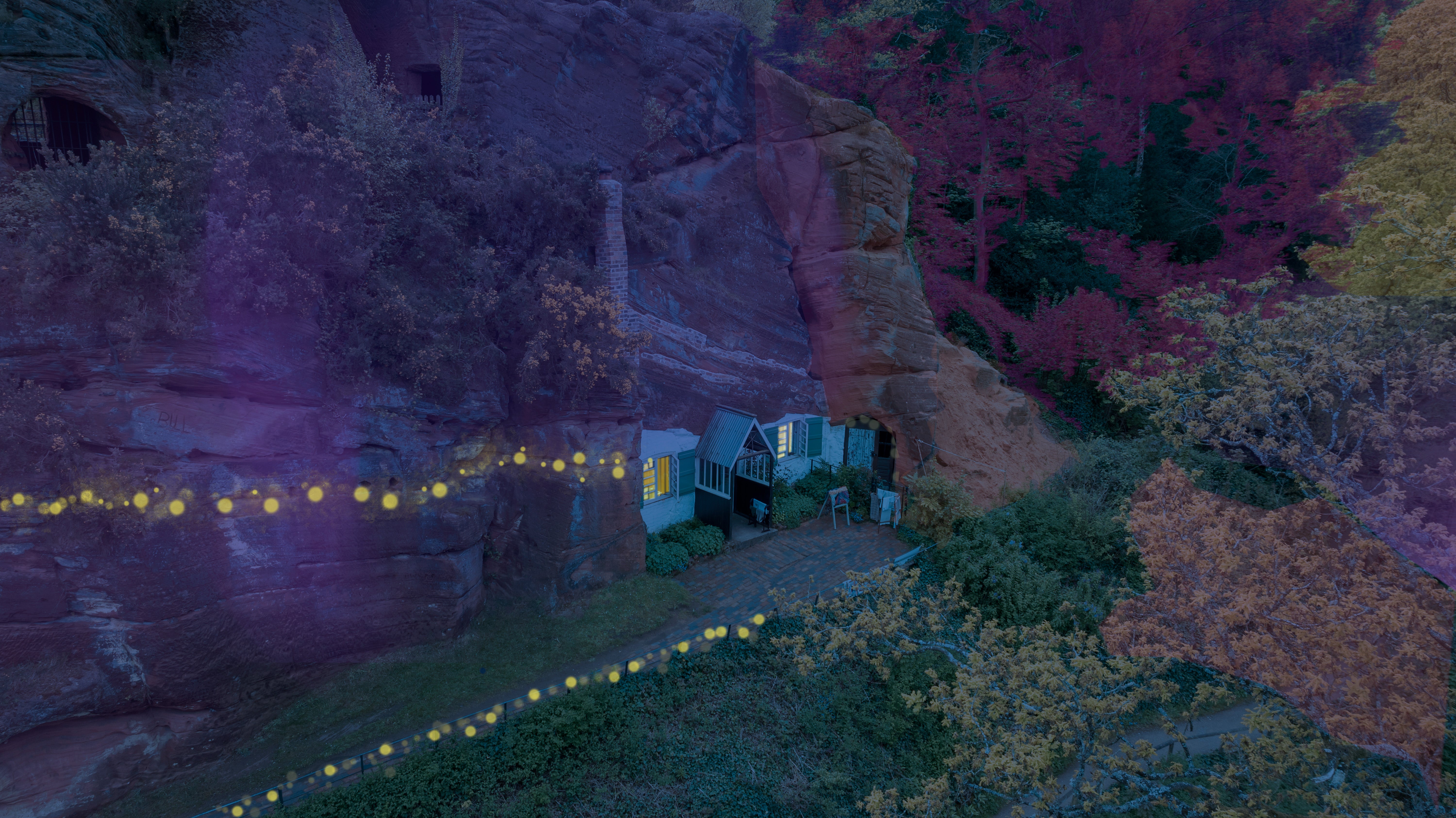 Rock Houses Halloween Diwali light