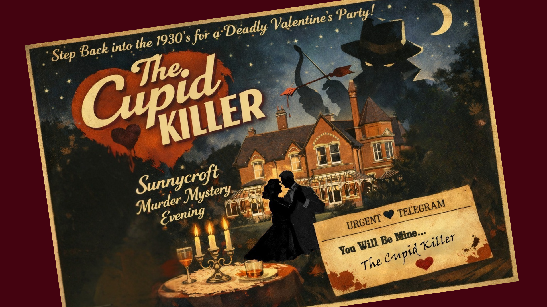 The Cupid Killer | Sunnycroft Murder Mystery Evening