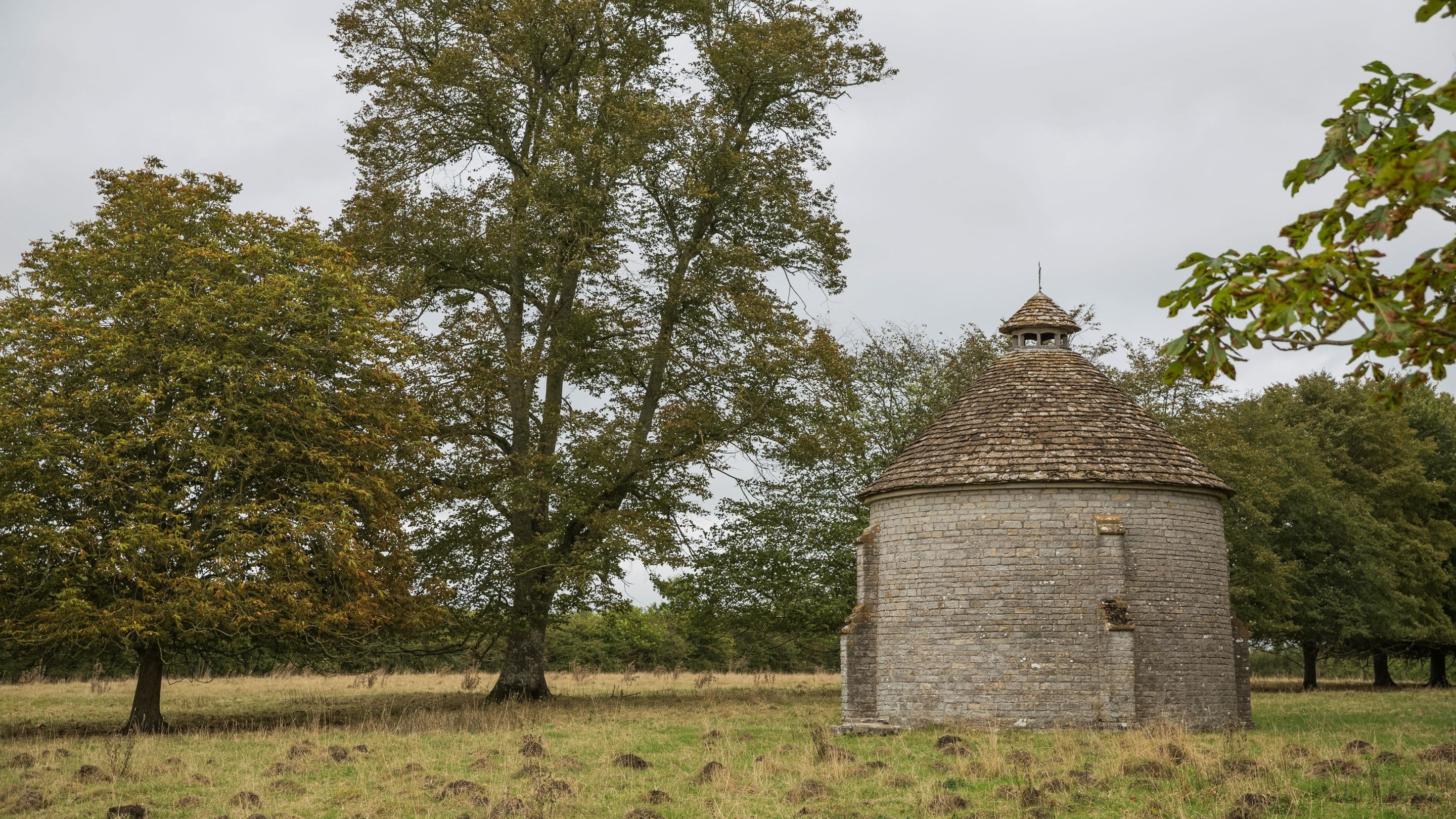 A water tower that looks like a dovecote on the estate at Lytes Cary Manor