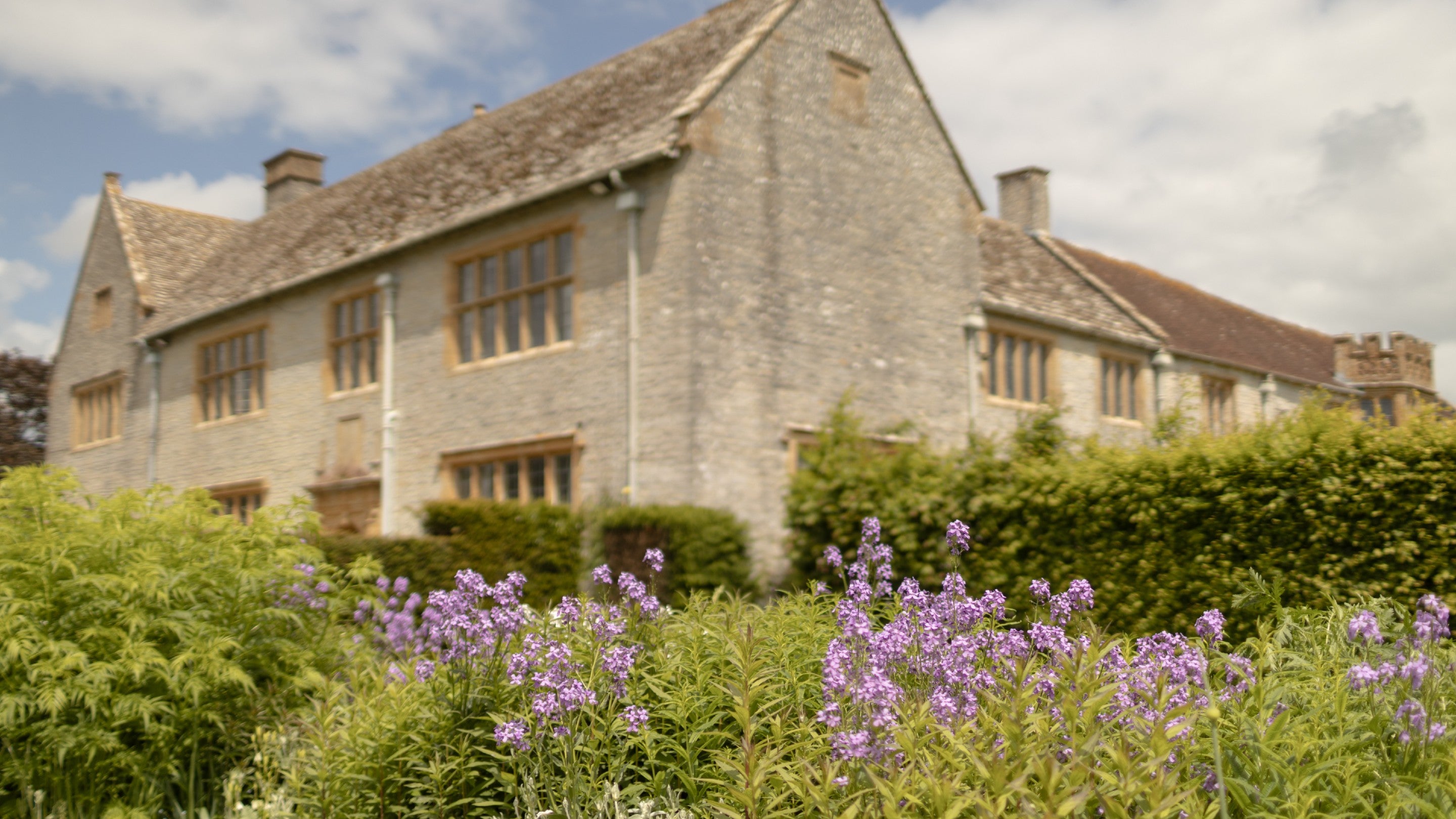A view of the West Wing of Lytes Cary Manor from the garden, Somerset