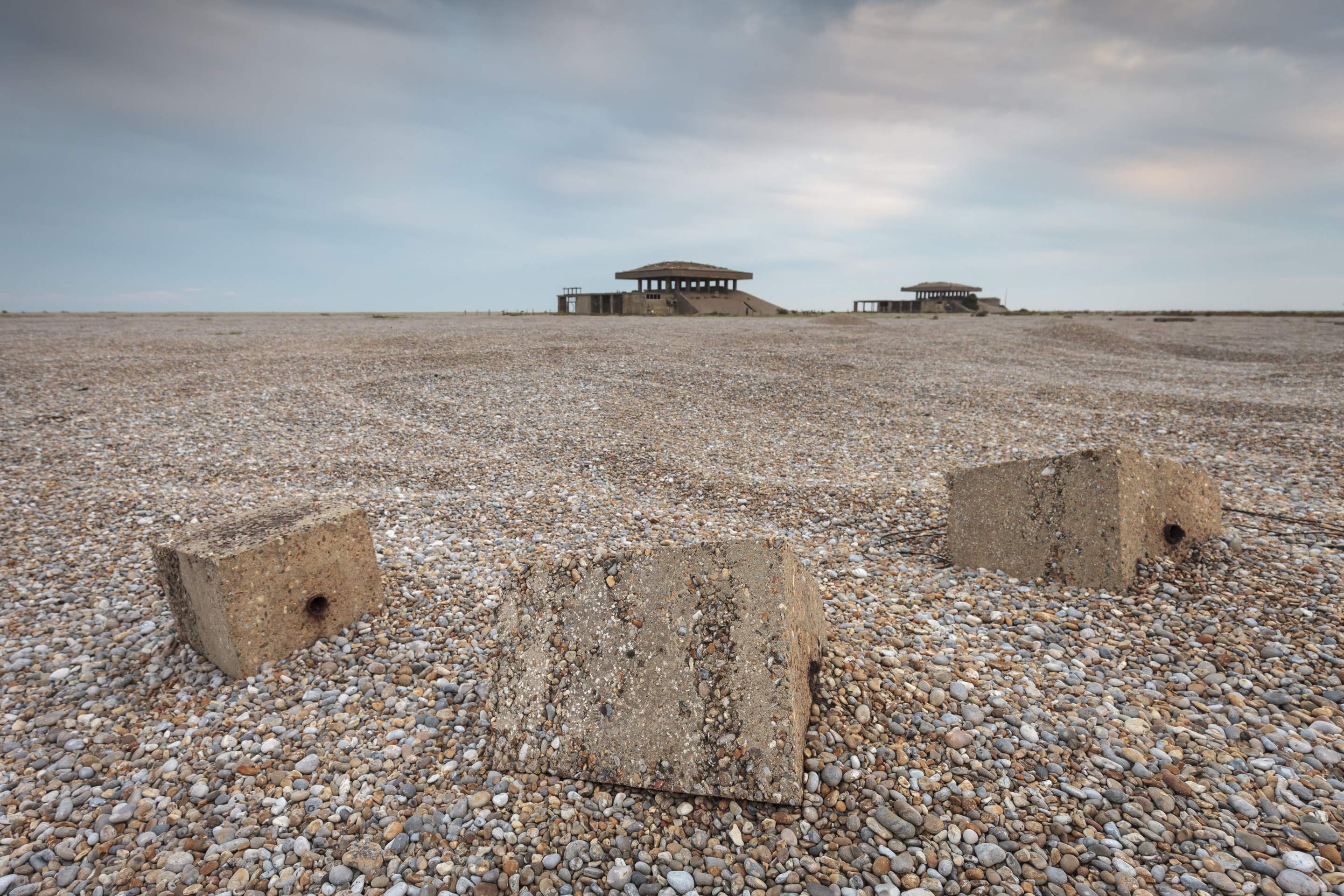 Vegetated shingle looking out towards the pagodas