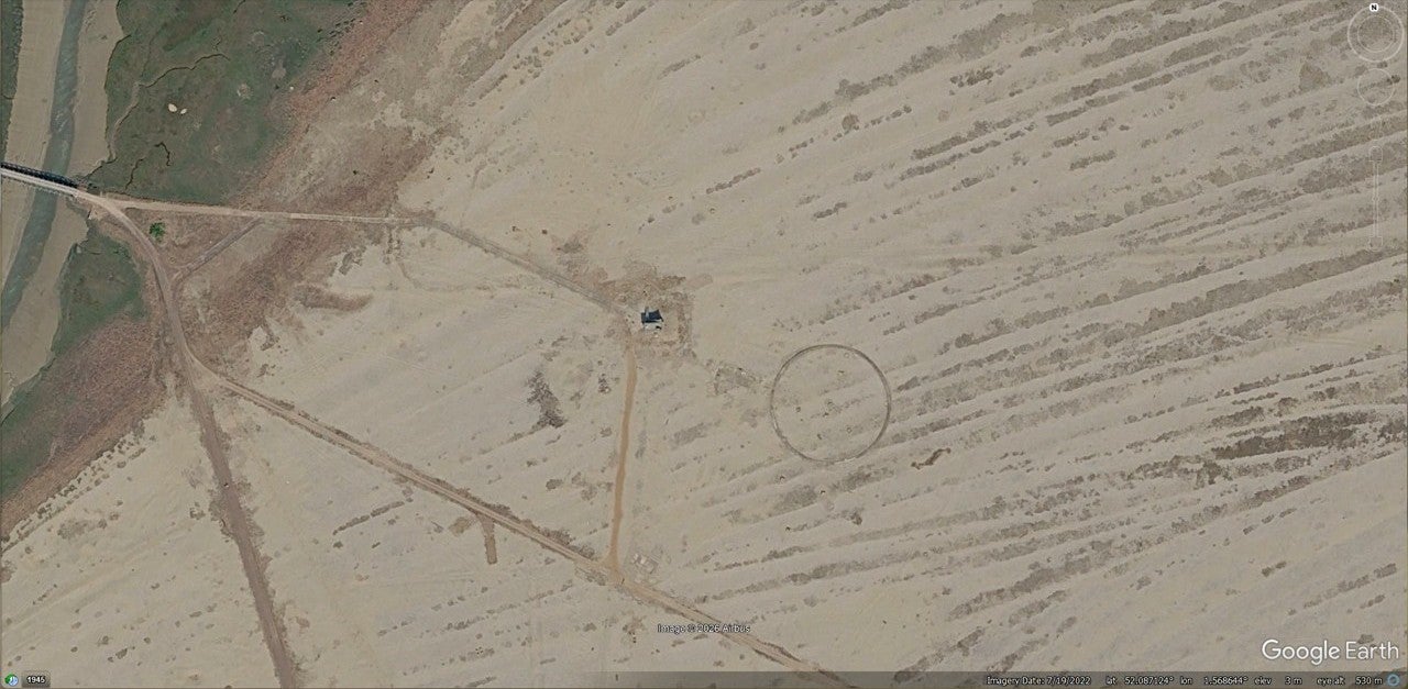 50m Ring Orford Ness as seen from Google Earth