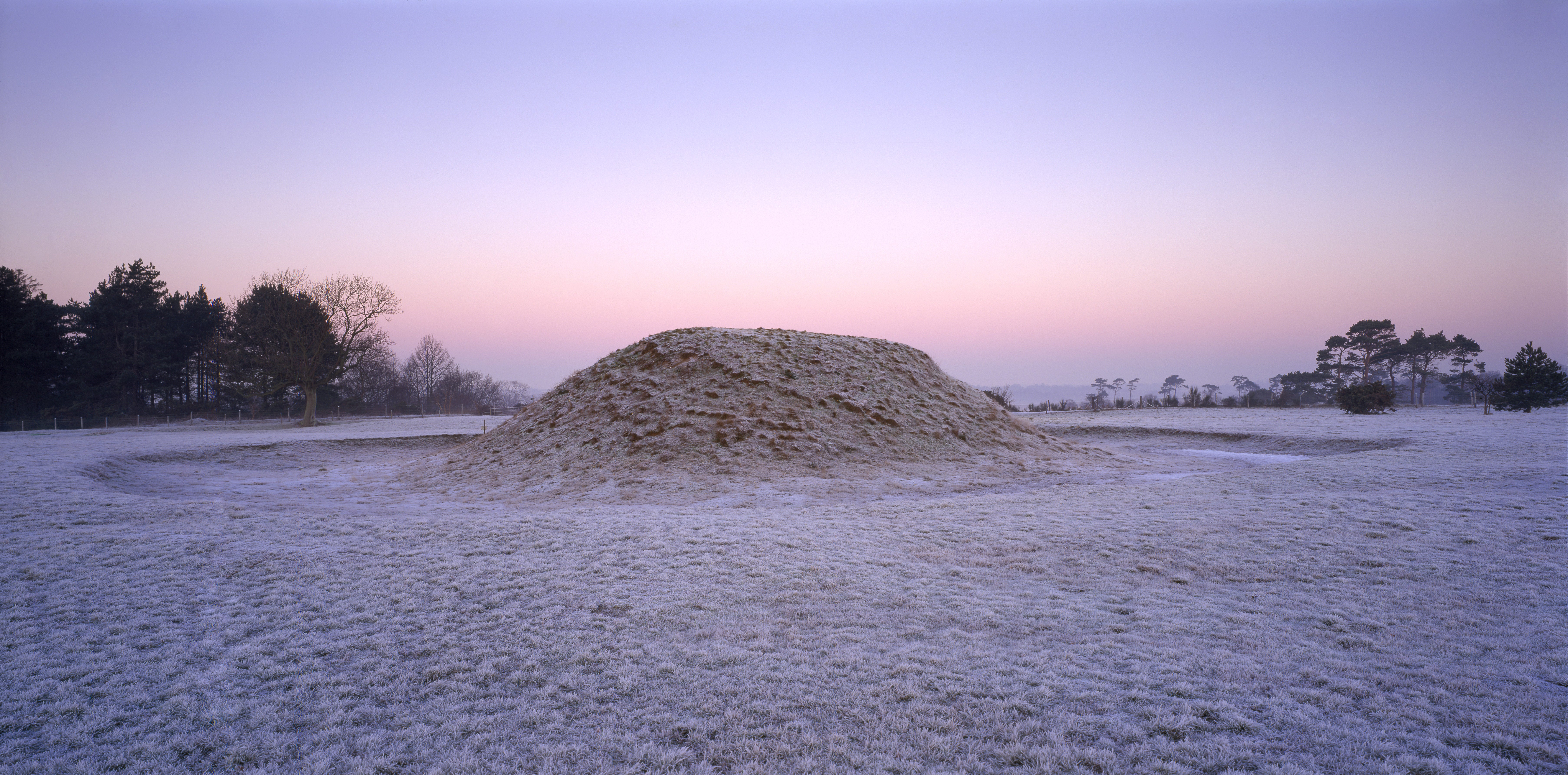 A frosty morning at the Royal Burial Ground at Sutton Hoo