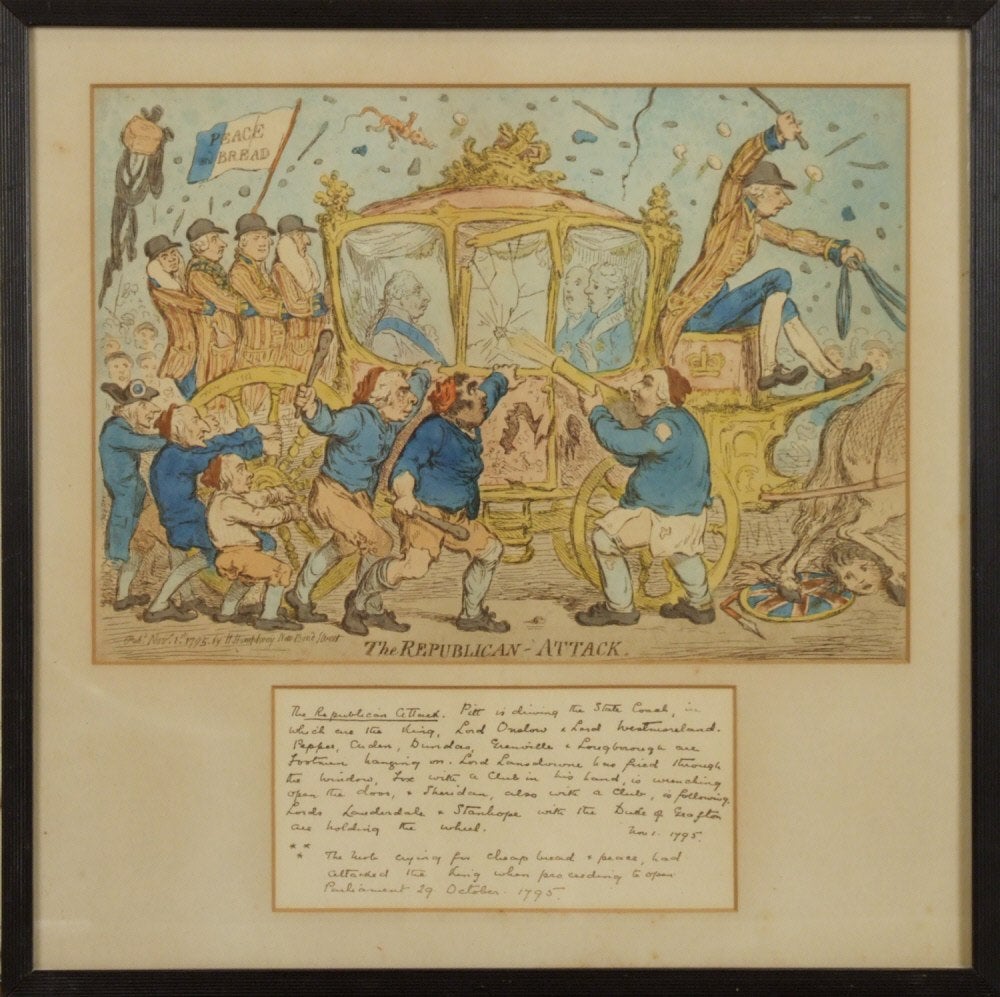 Caricature painting by James Gillray