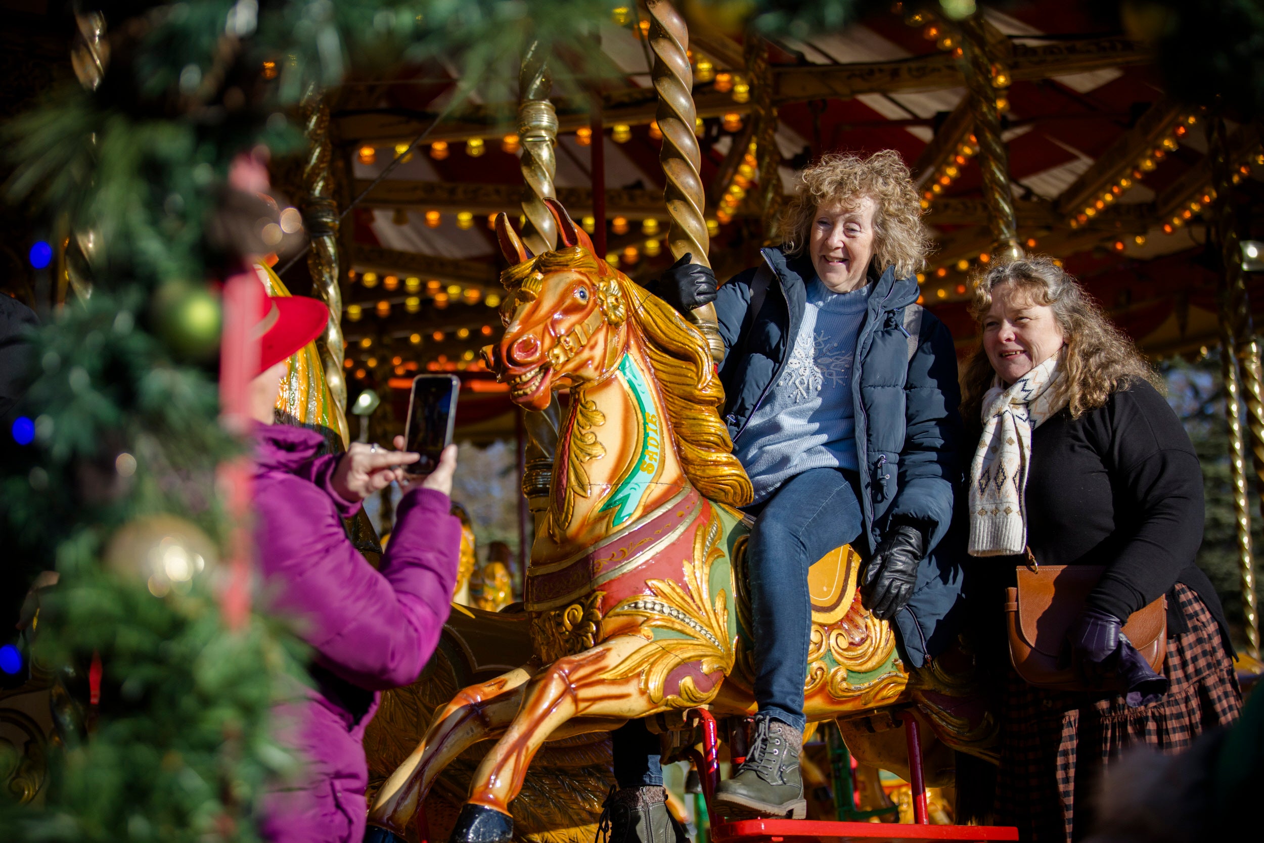 Ladies on a carousel