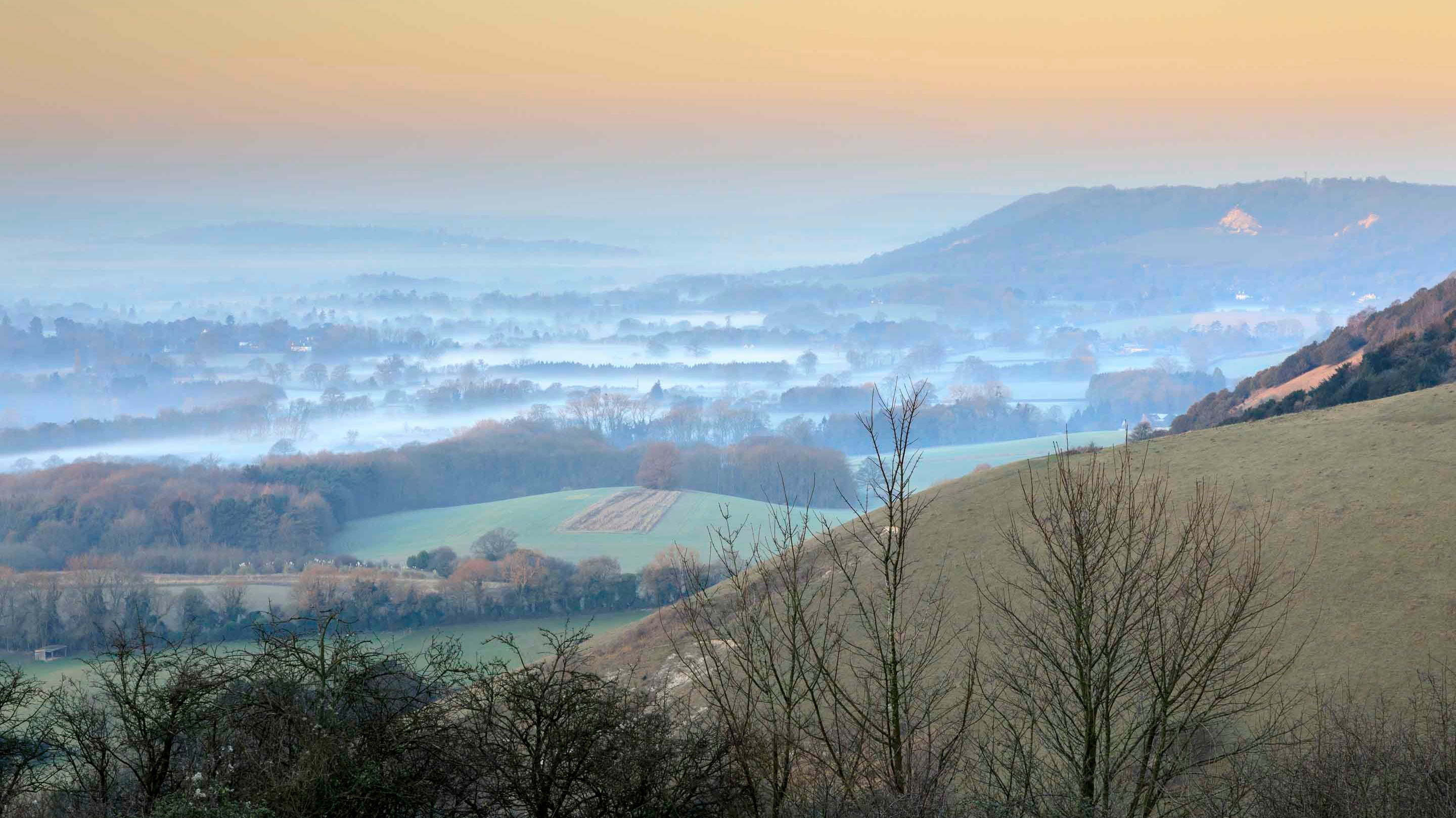 View of the North Downs from Reigate Hill, Surrey