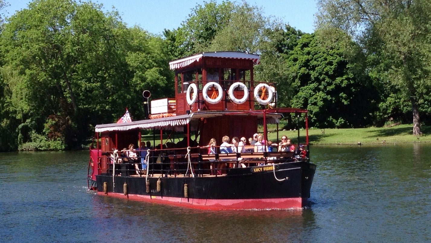 The replica Victorian paddle steamer on the River Thames