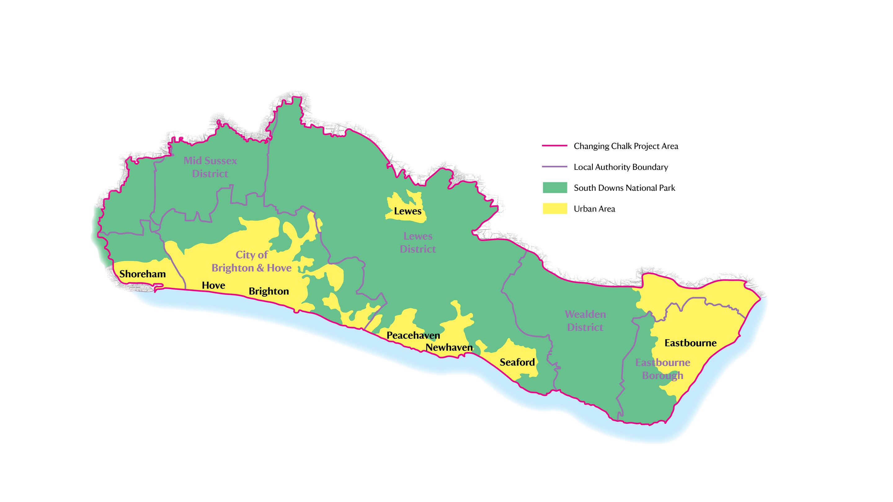 A map of the Changing Chalk area