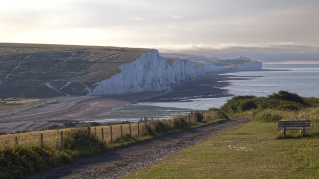 Early Morning View of the Seven Sisters and Birling Gap at Low Tide