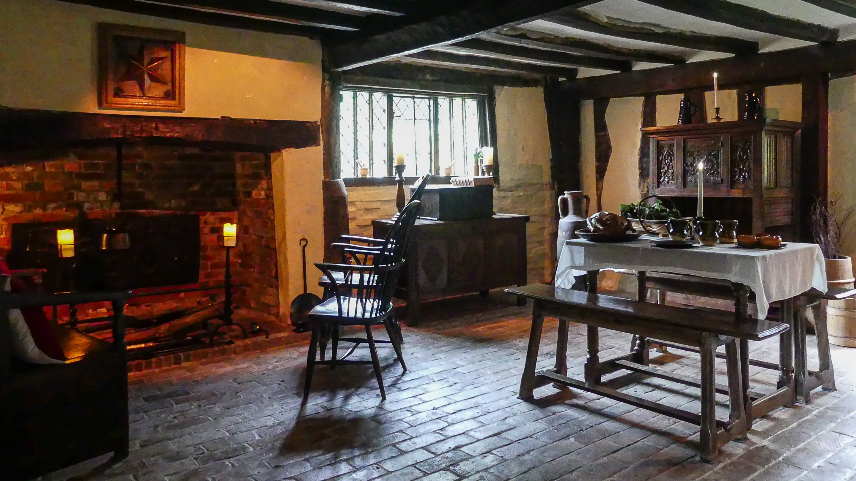 View of historic parlour at Alfriston Clergy House