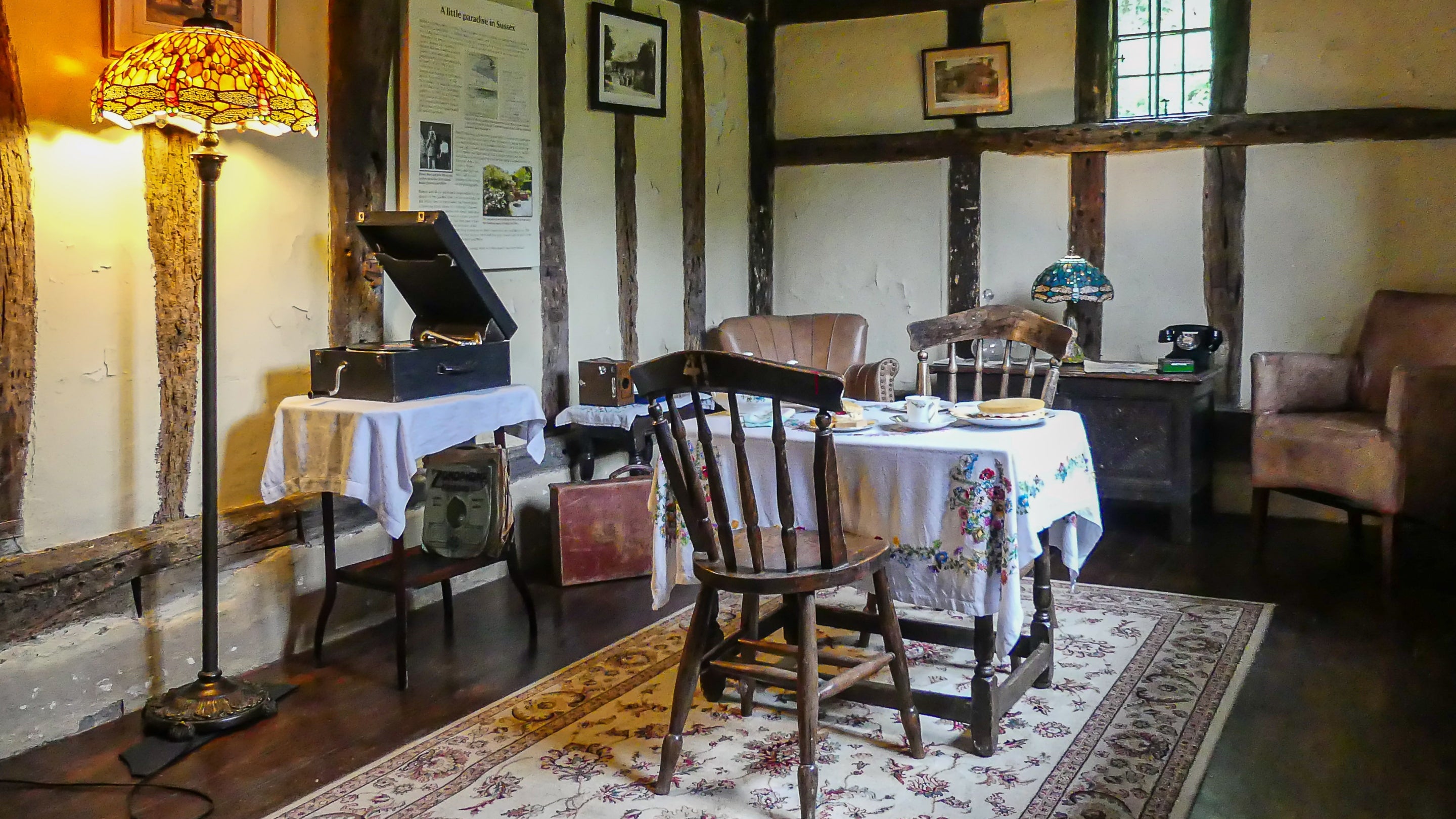 View of the Reading Room at Alfriston Clergy House , East Sussex