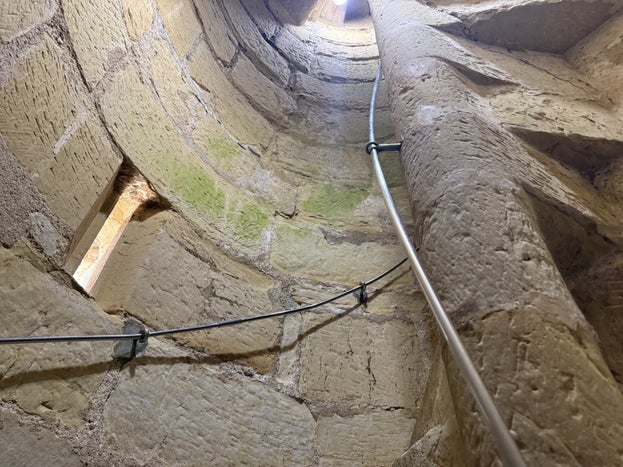 New handrails at Bodiam Castle