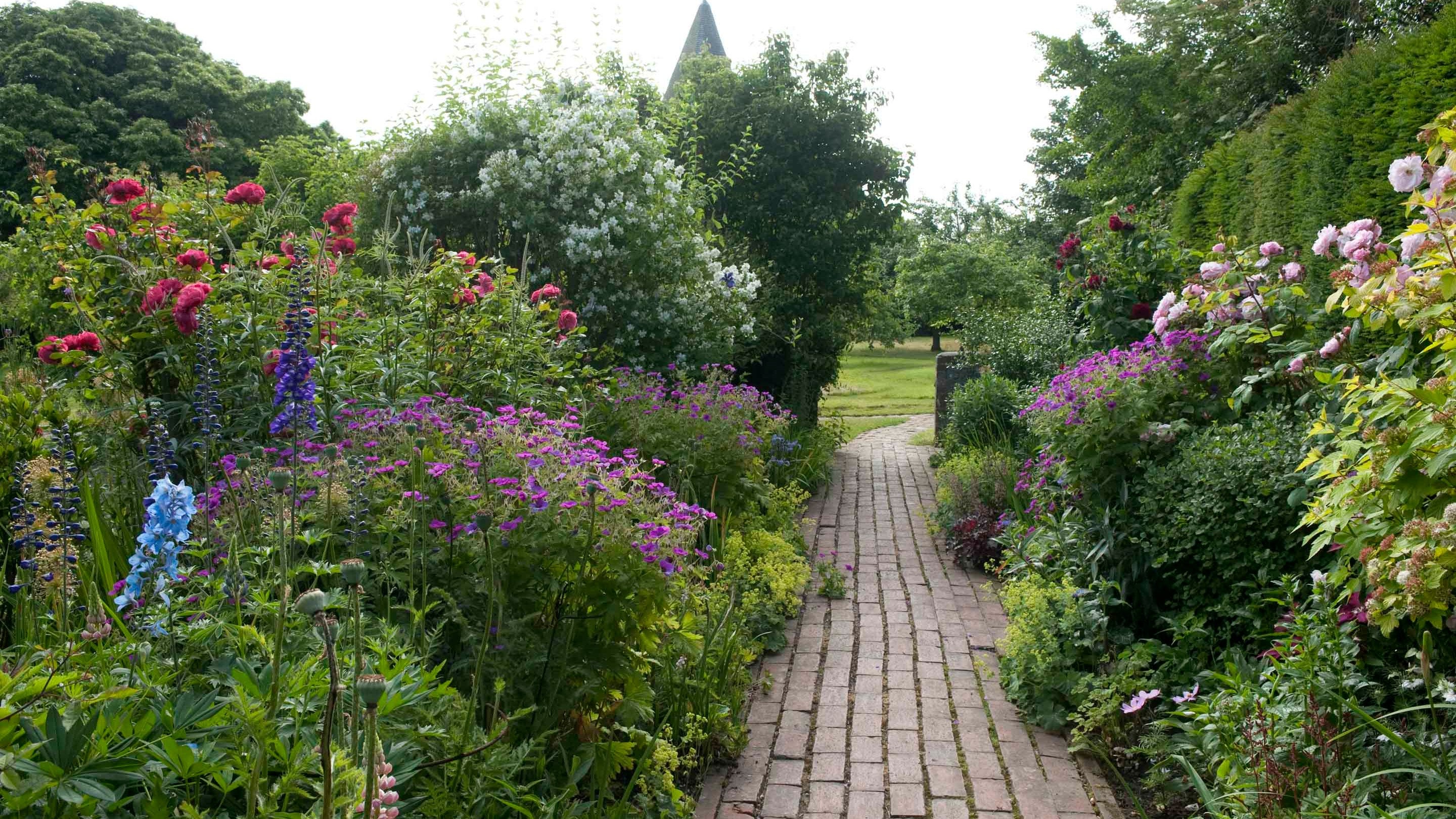 The garden in summer at Monk's House, East Sussex