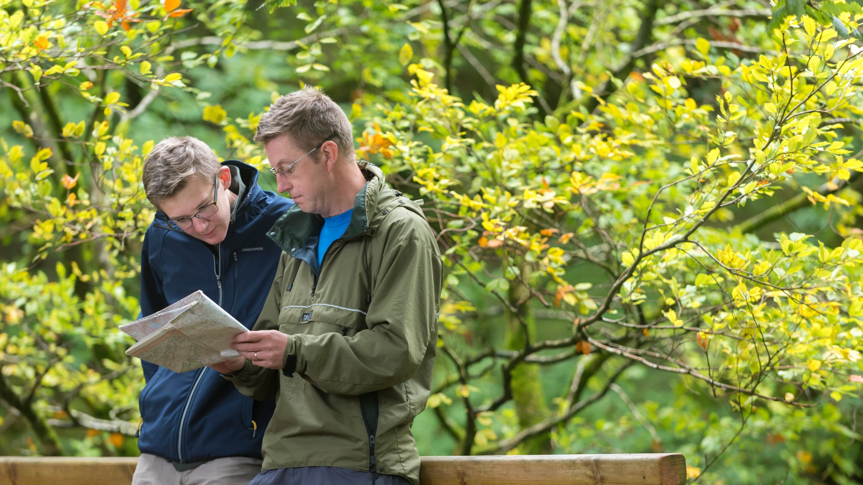 Reading a map at Nymans