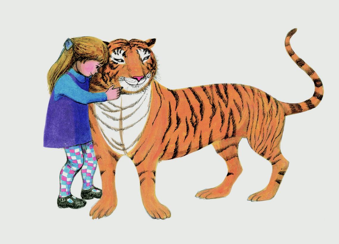 The Tiger Who Came to Tea illustration