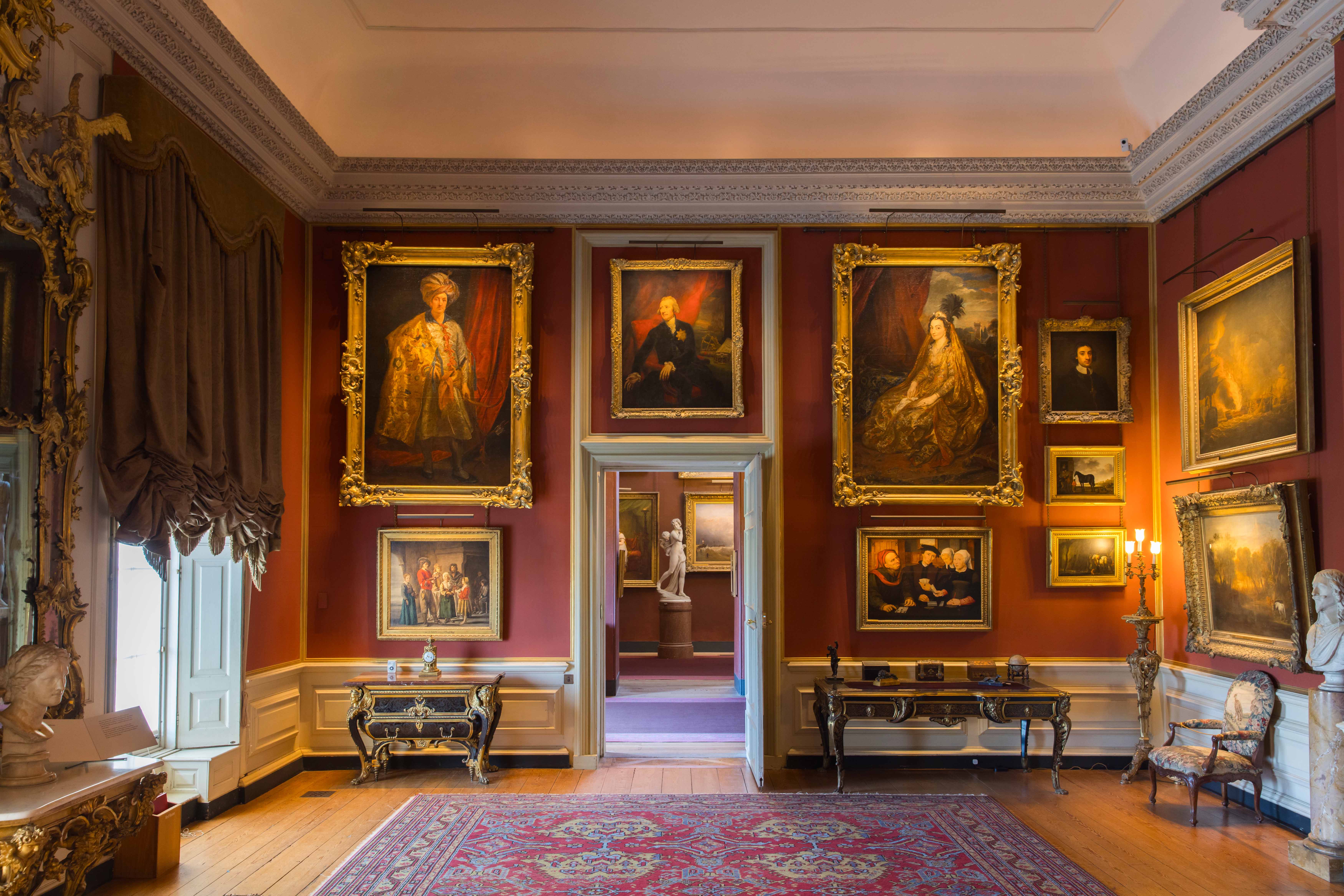 The Red Room at Petworth House, West Sussex
