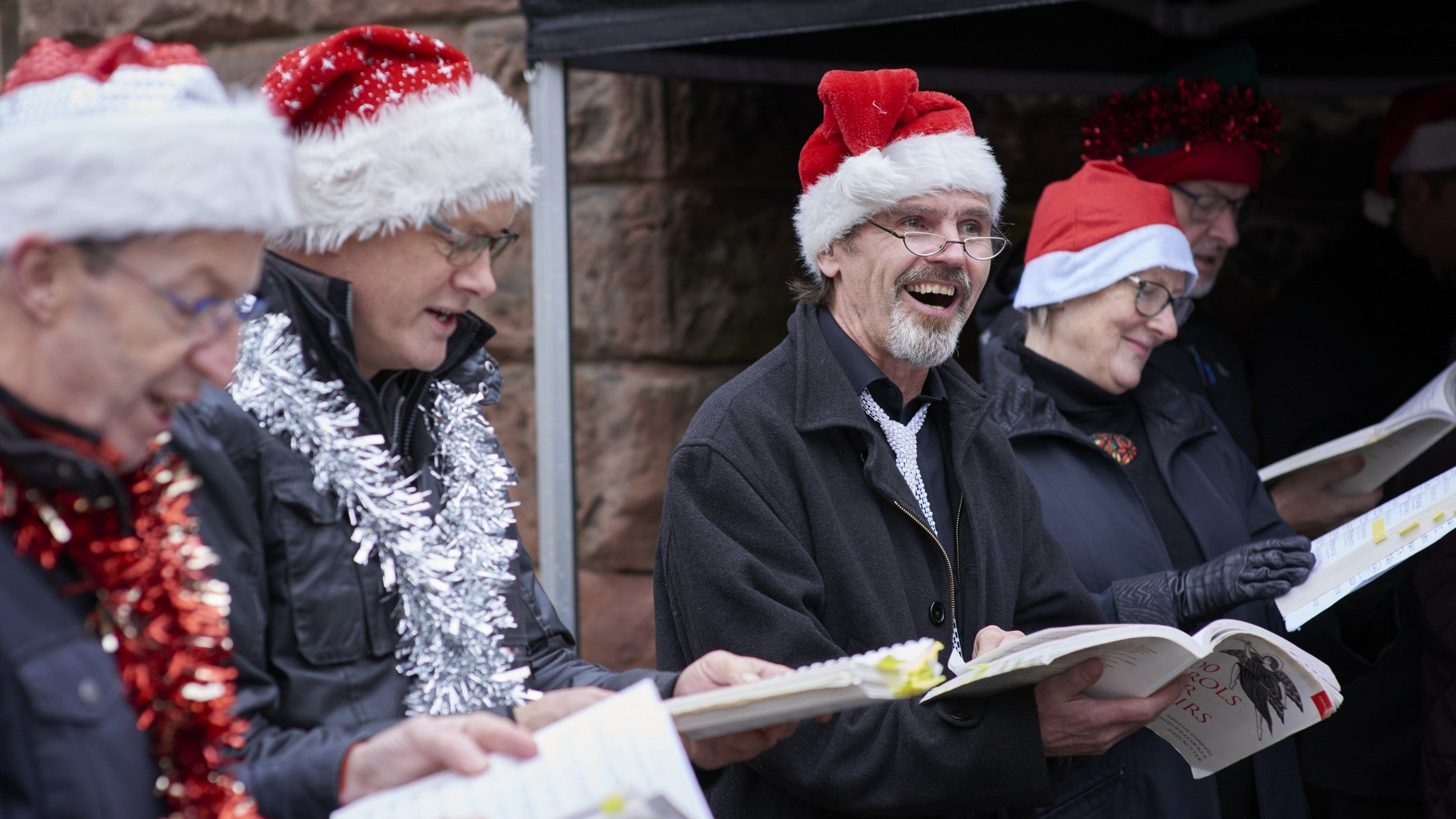 Christmas carols sung by local choirs