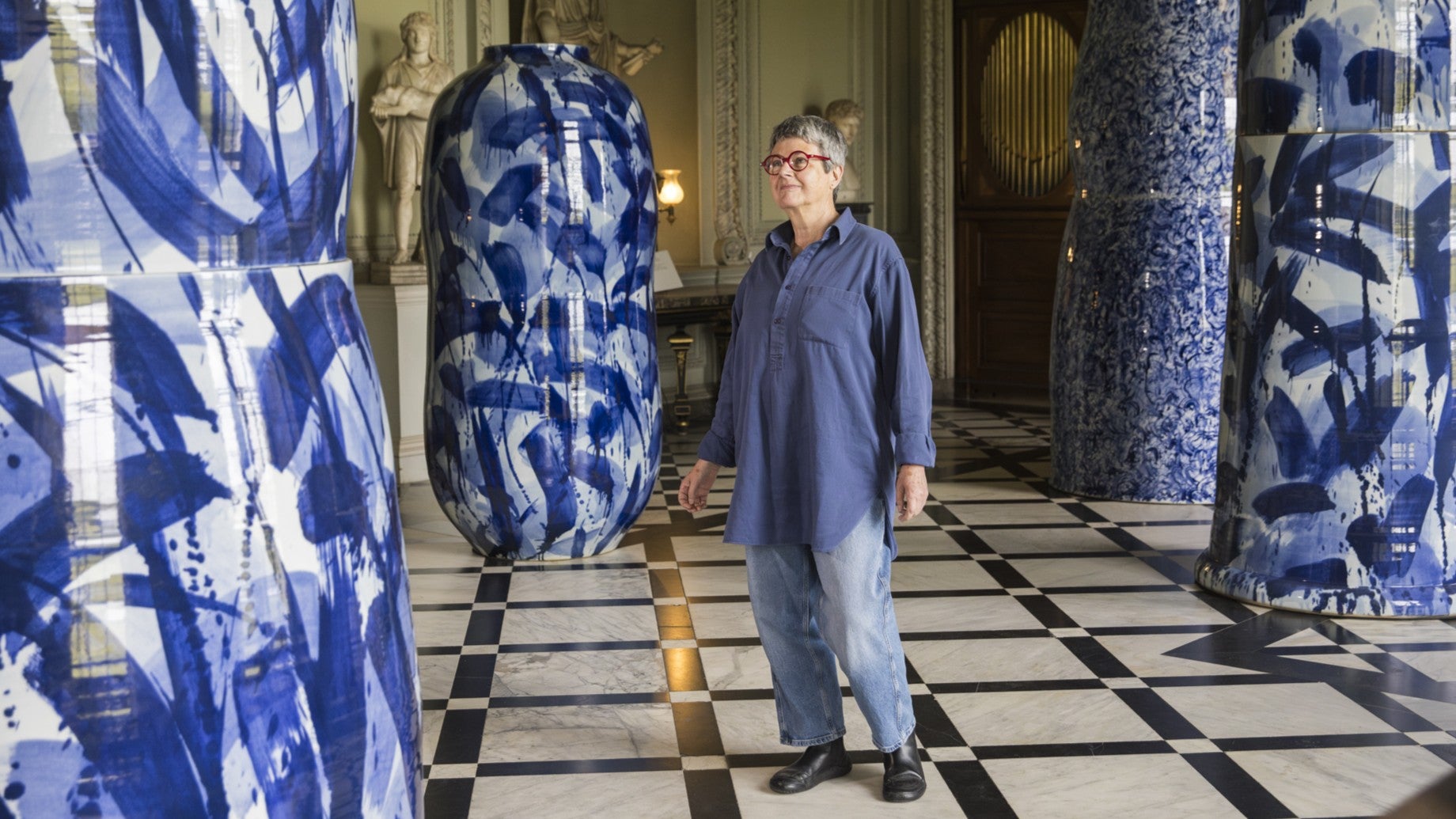 Felicity Aylieff in the Marble Hall at Petworth