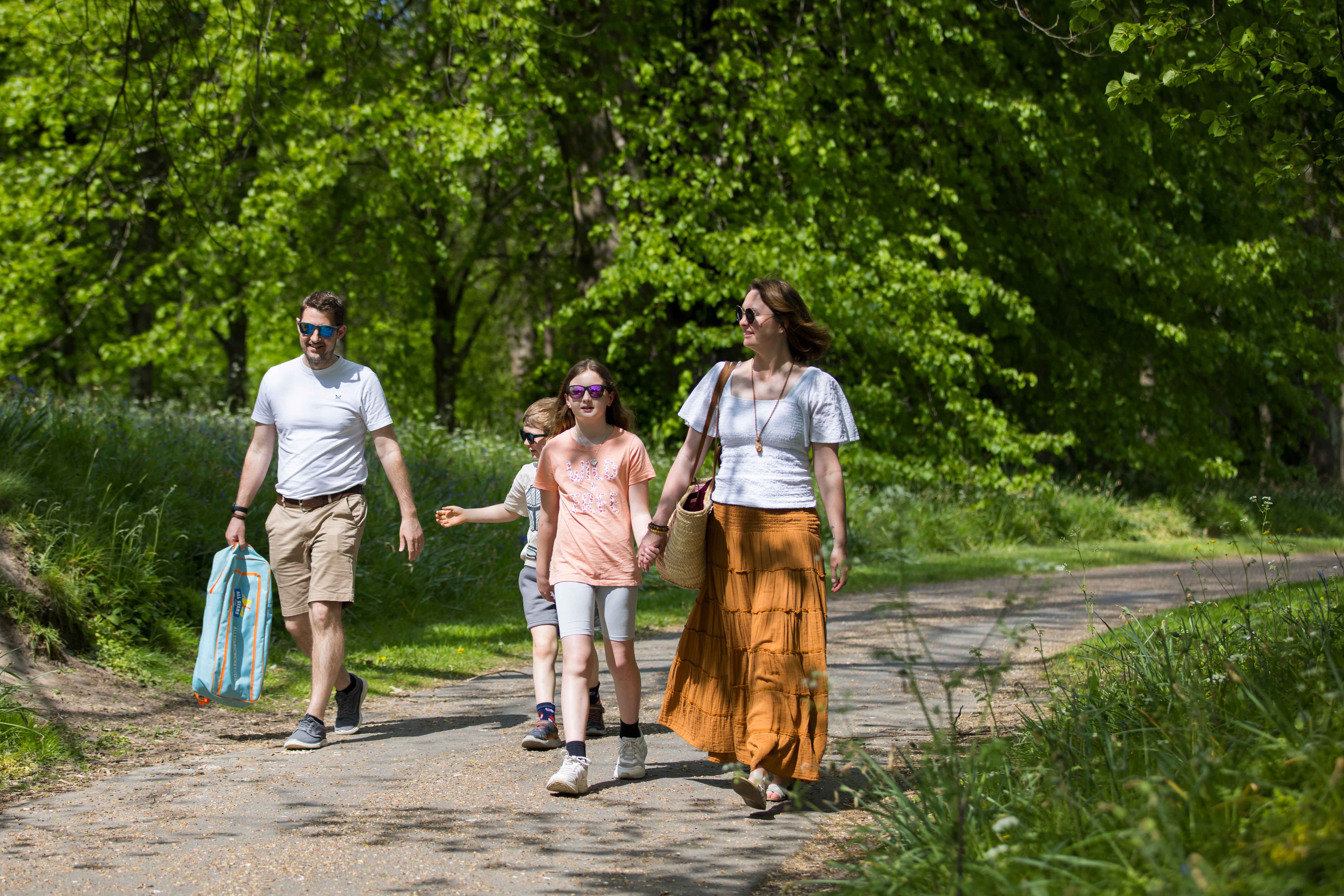 Exploring the Woodland Walk in the Pleasure Garden at Petworth