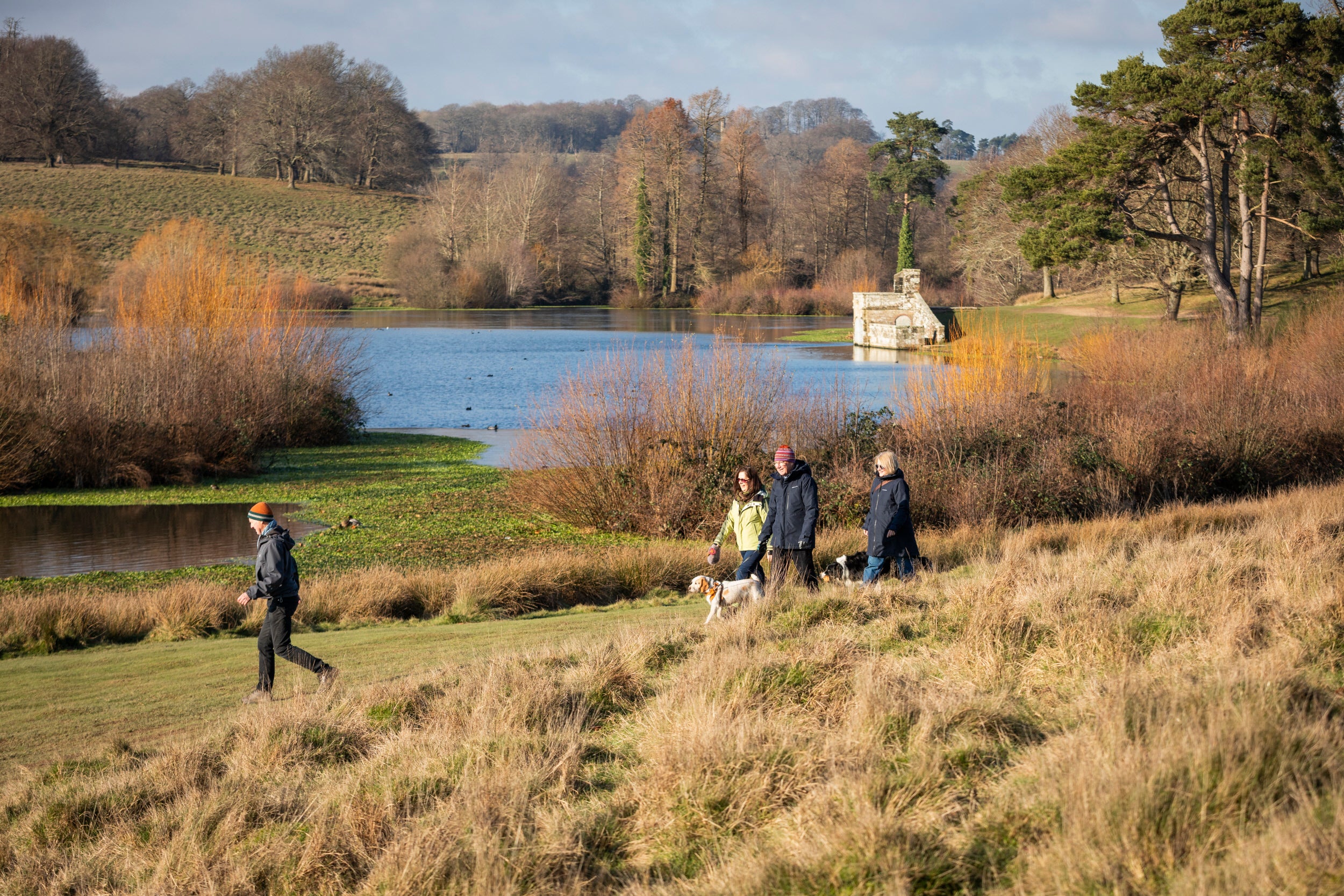 Winter walking at Petworth House and Garden, West Sussex