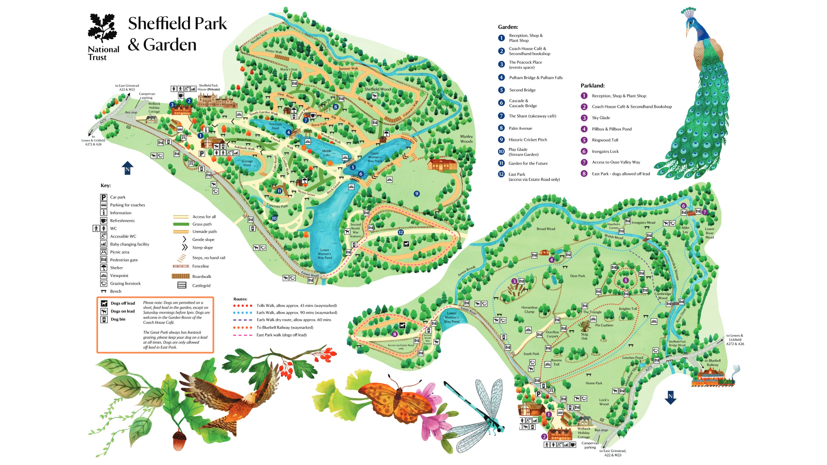 Sheffield Park and Garden map