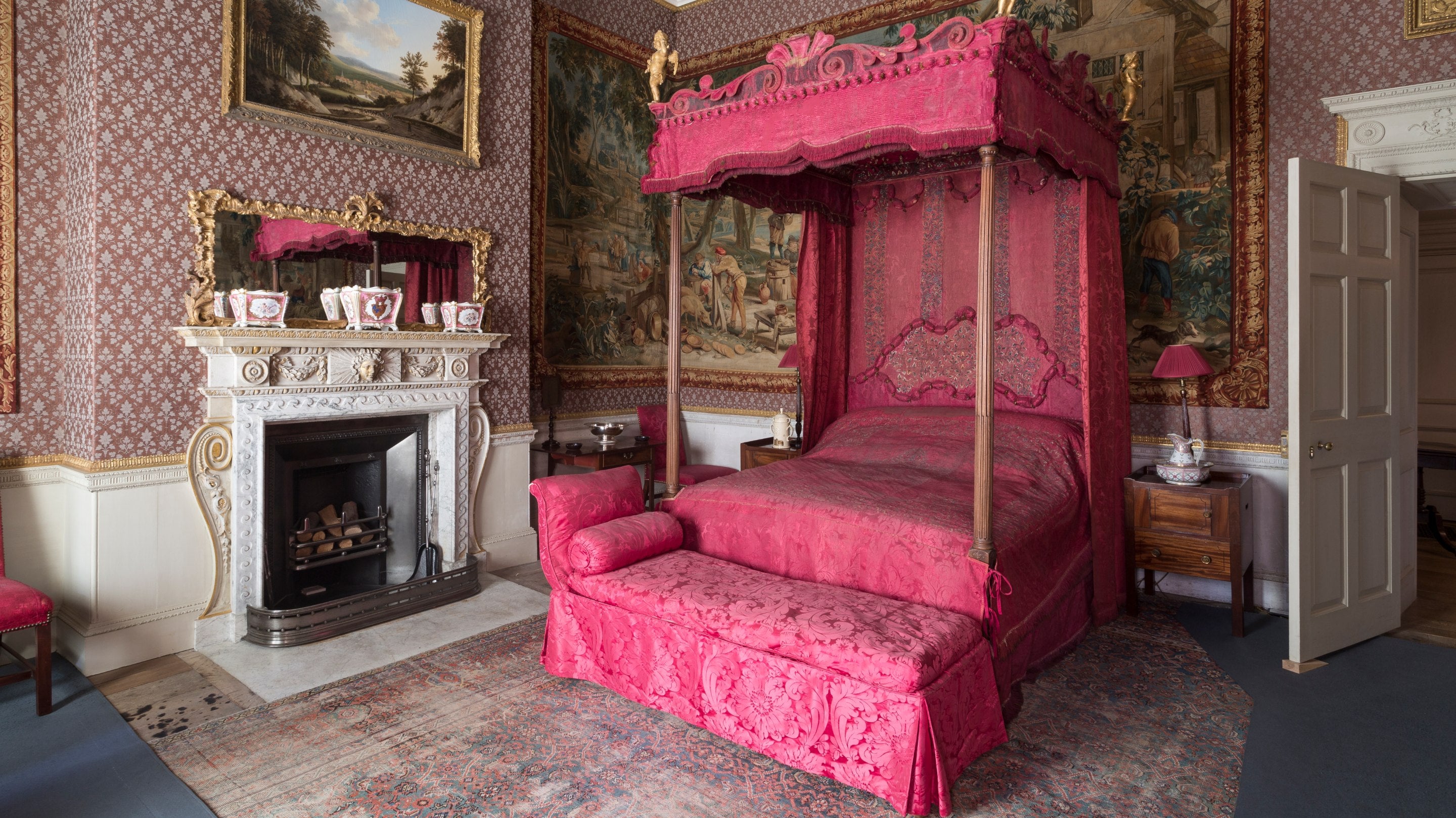 The Tapestry Bedroom at Uppark, West Sussex