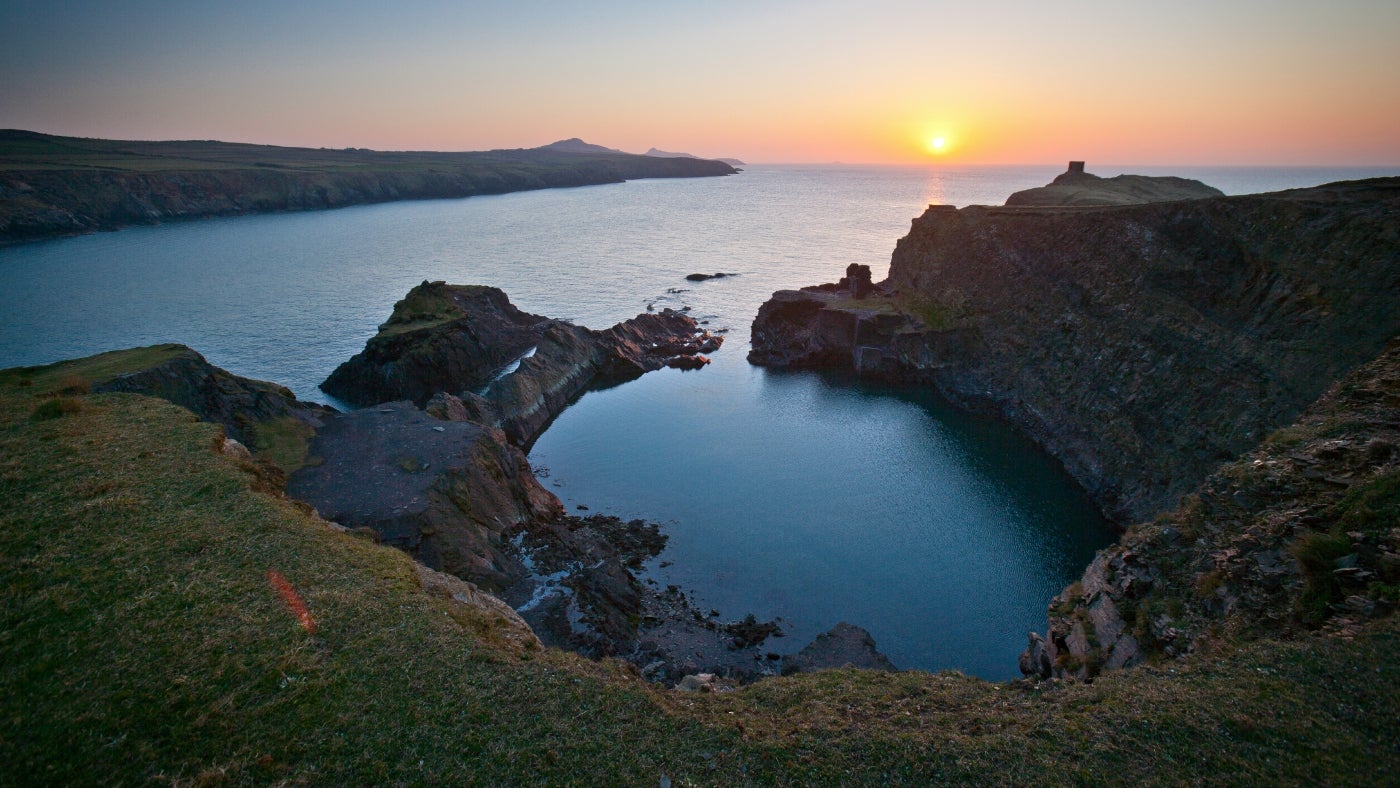 Sunset from the Blue Lagoon, Pembrokeshire