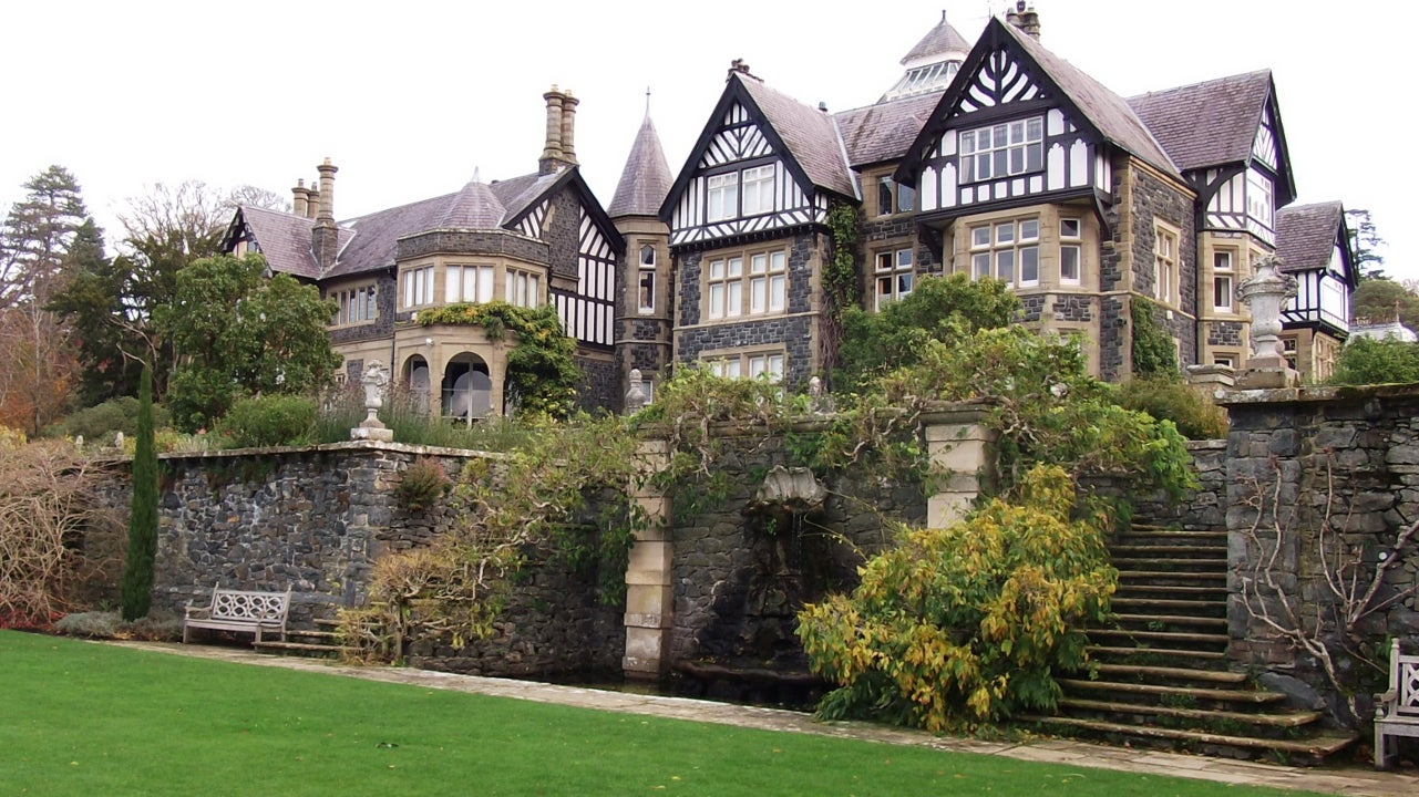 The Croquet Terrace and fountain at Bodnant Garden, Conwy
