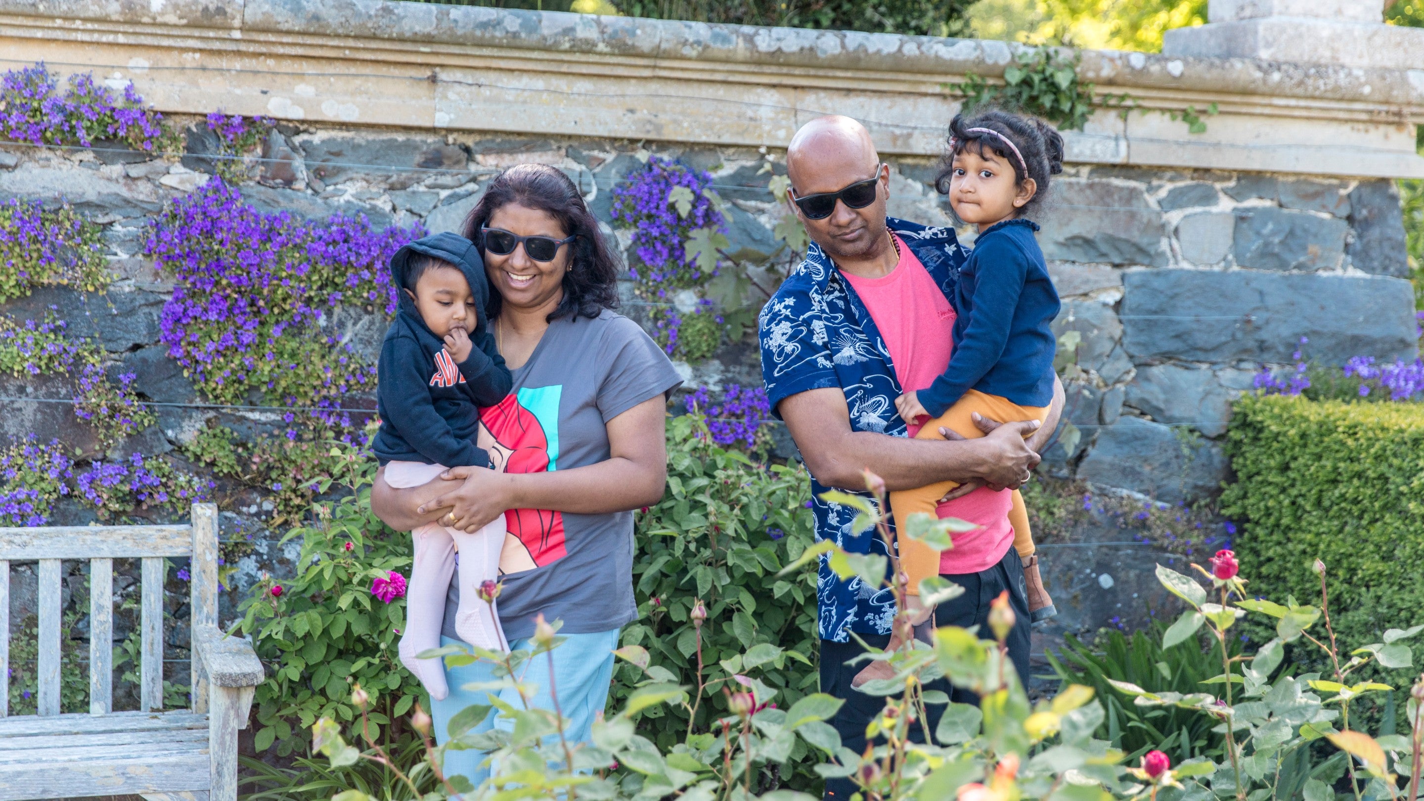 A family day out at Bodnant Garden, Conwy, Wales