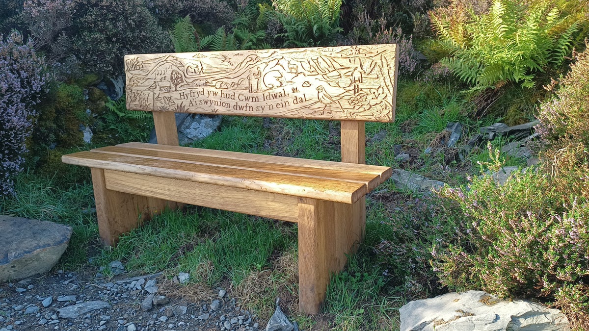 New story bench at Cwm Idwal | National Trust