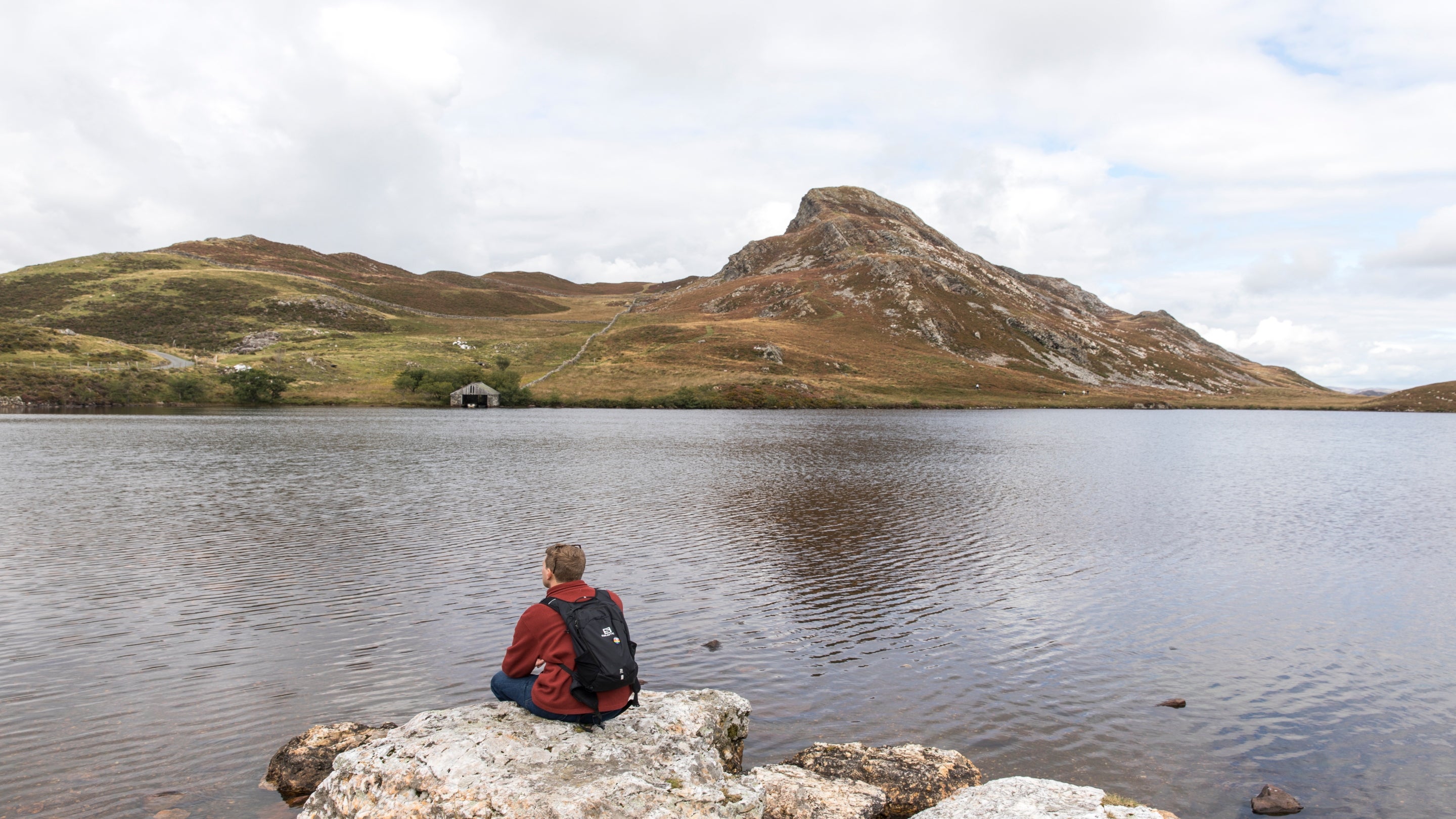 Walker enjoying a peaceful moment at Cregennan