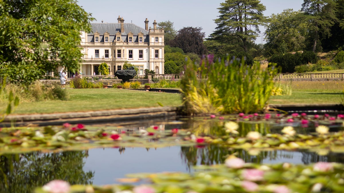 The lily pond and Edwardian gardens at Dyffryn Gardens, Vale of Glamorgan