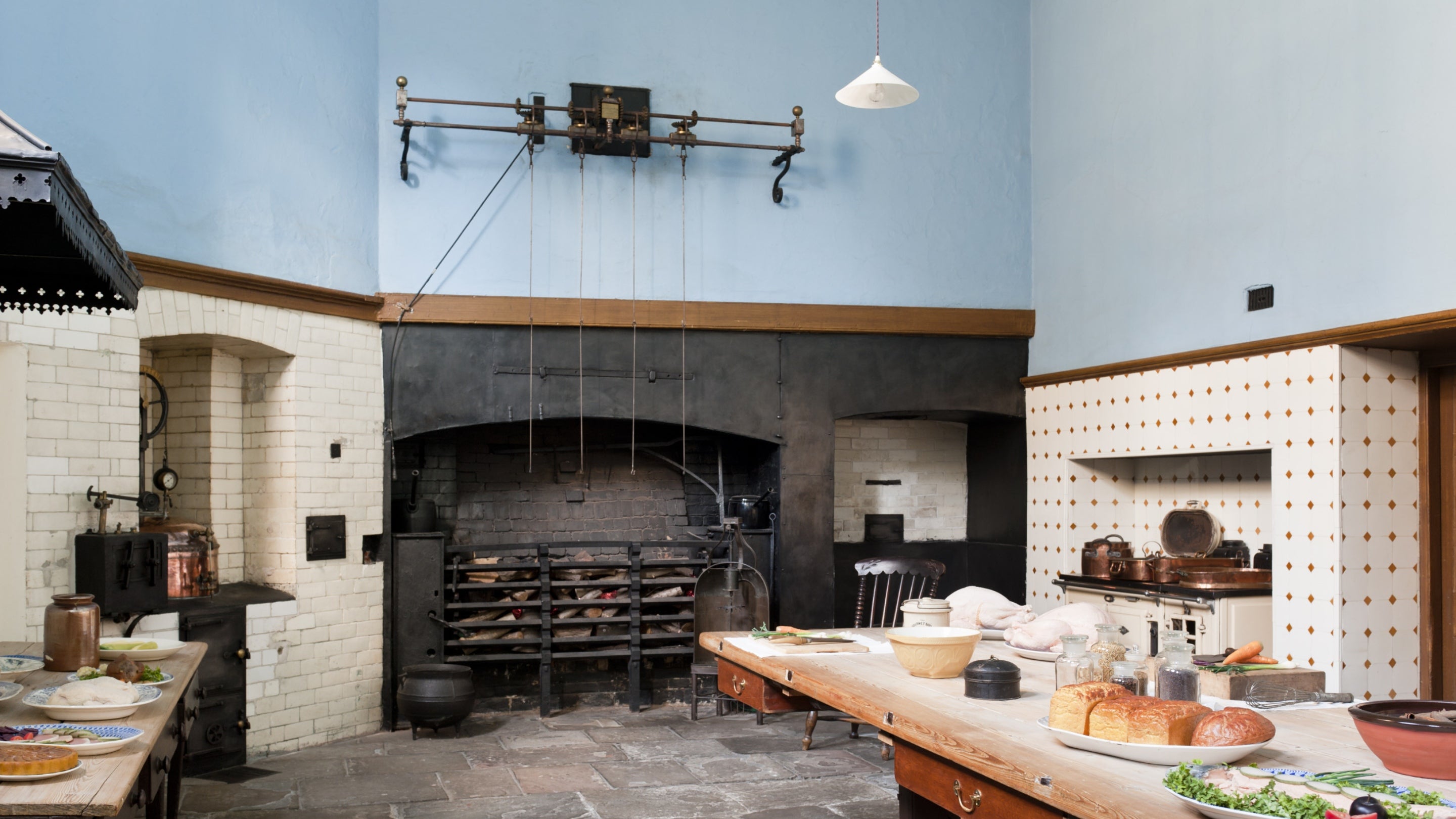 The Great Kitchen at Tredegar House, Newport, South Wales