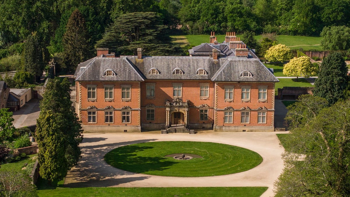 The 17th-century red brick front of Tredegar House, Newport