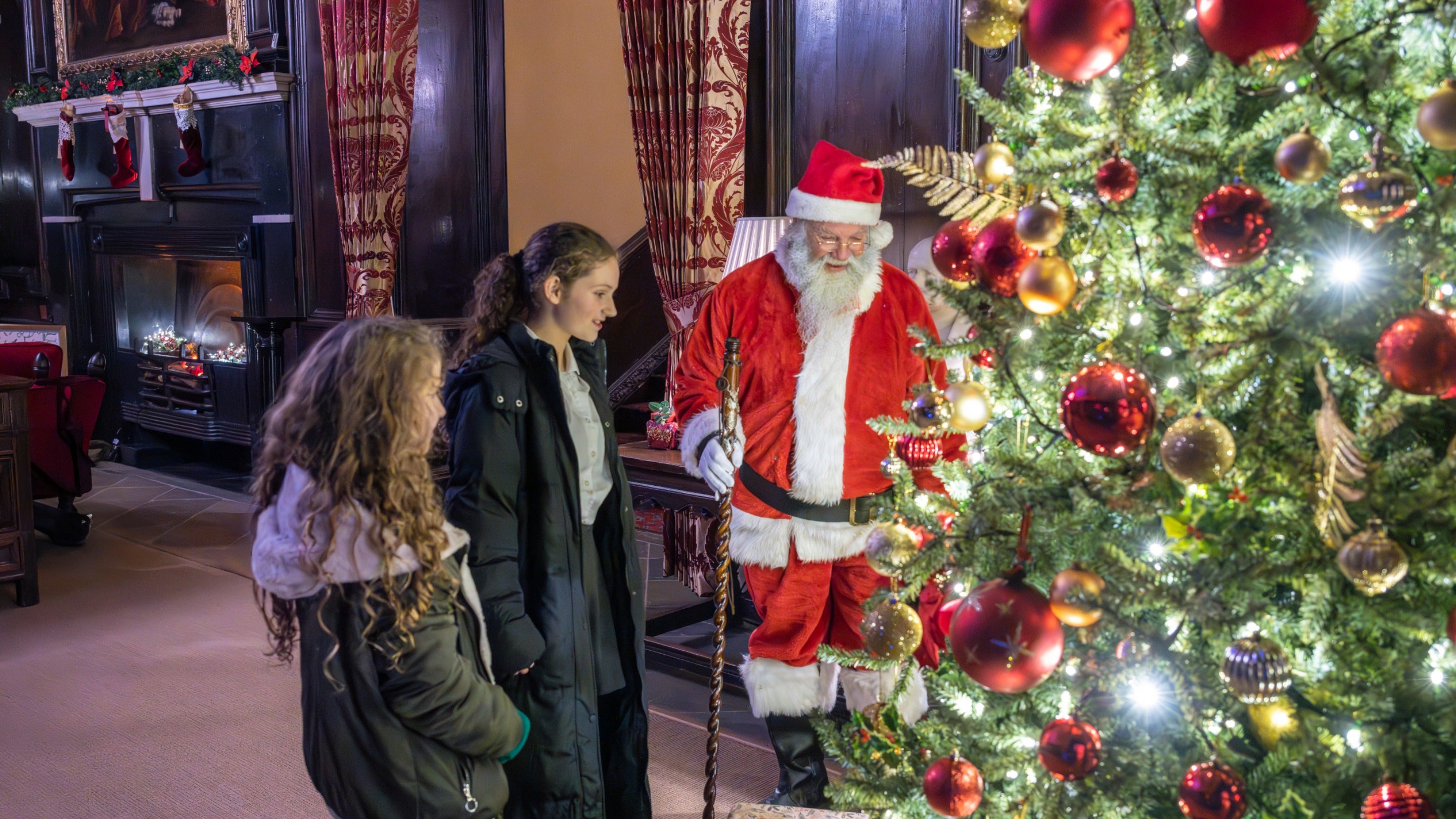 Meeting Father Christmas at Tredegar House, Newport