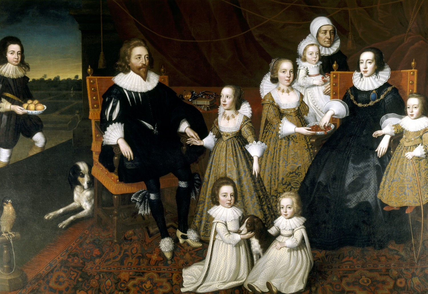 Sir Thomas and Lady Lucy with Seven of their Children
