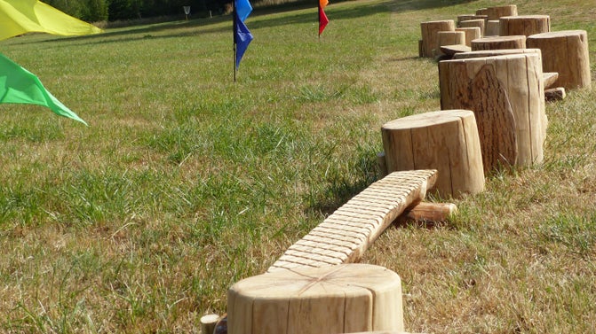 Balance beam at Coughton Court