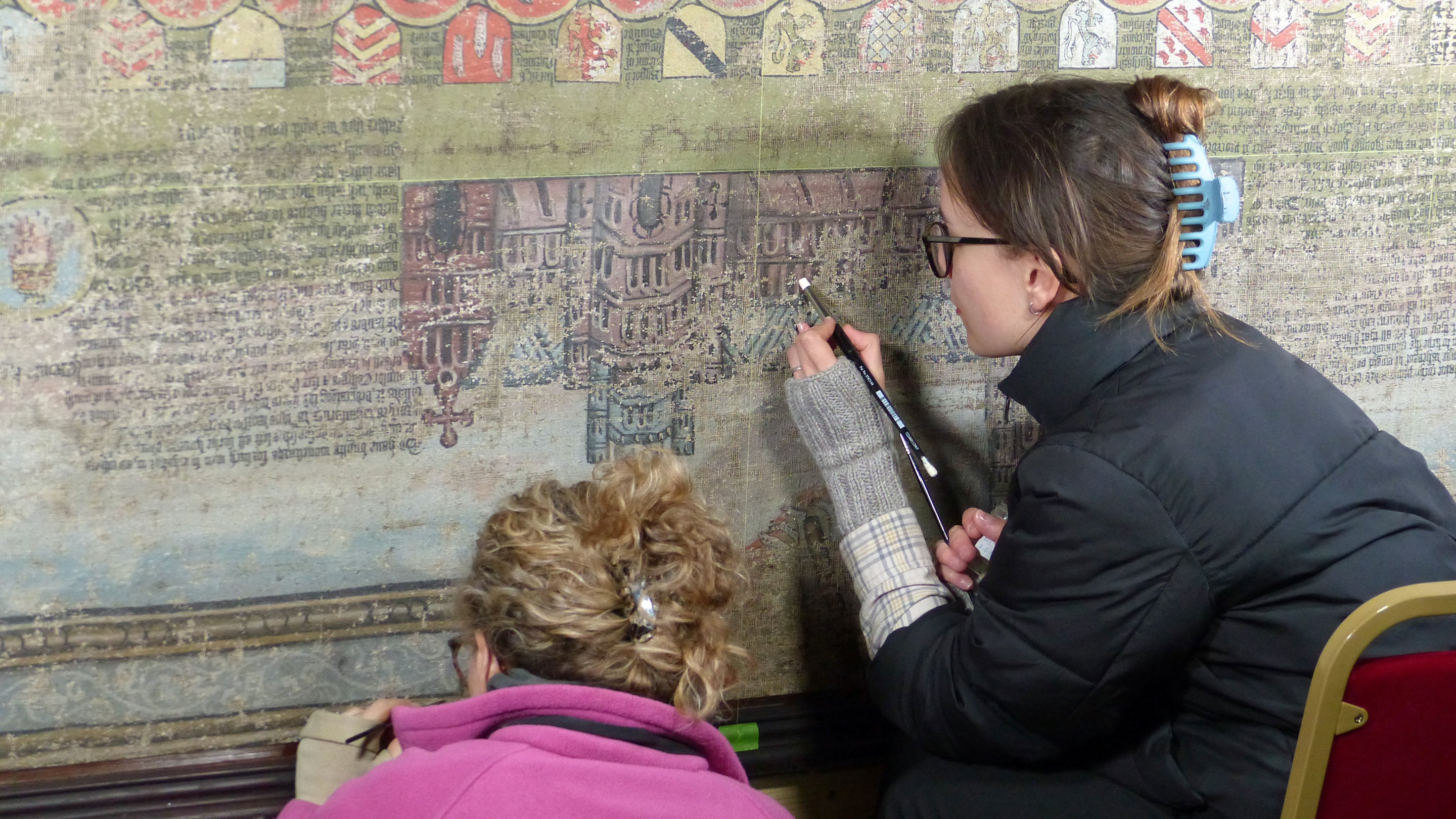 Tabula Eliensis stabilization at Coughton Court