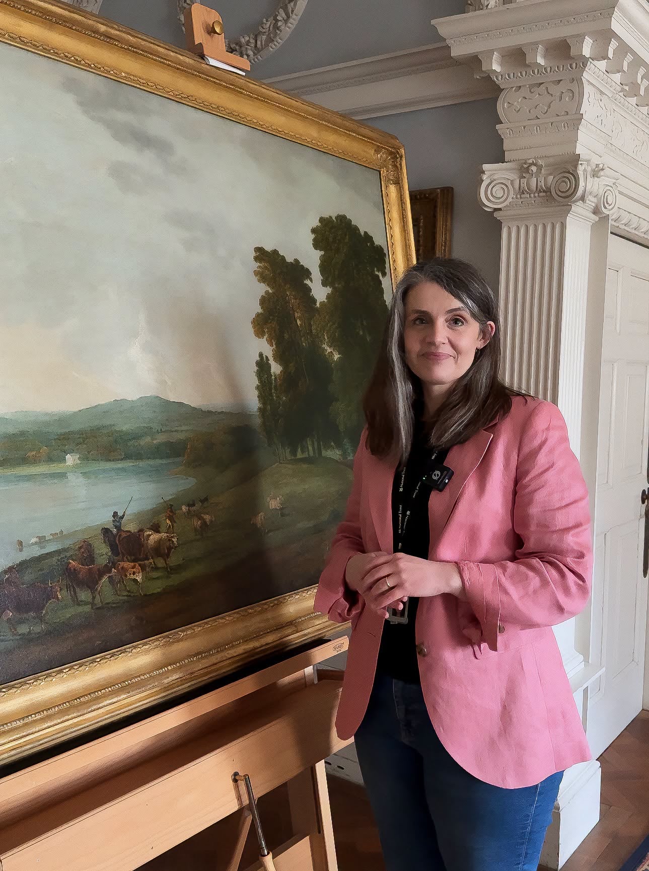 Curator Claire stood in front of Stourhead in its Infancy