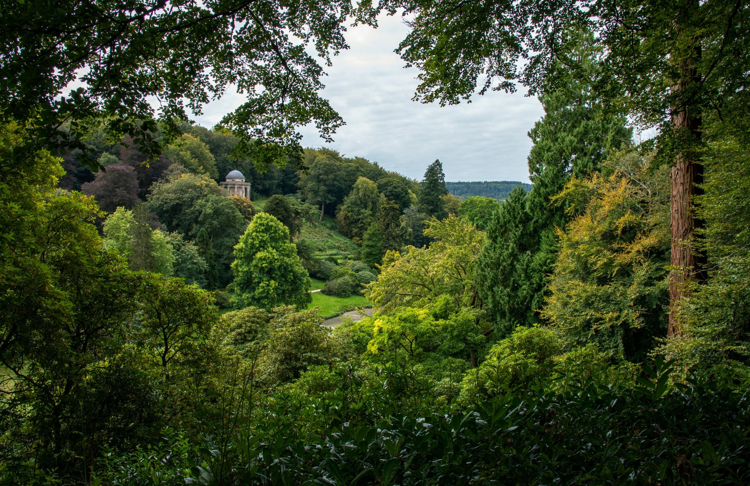 A view of the Temple of Apollo during summer
