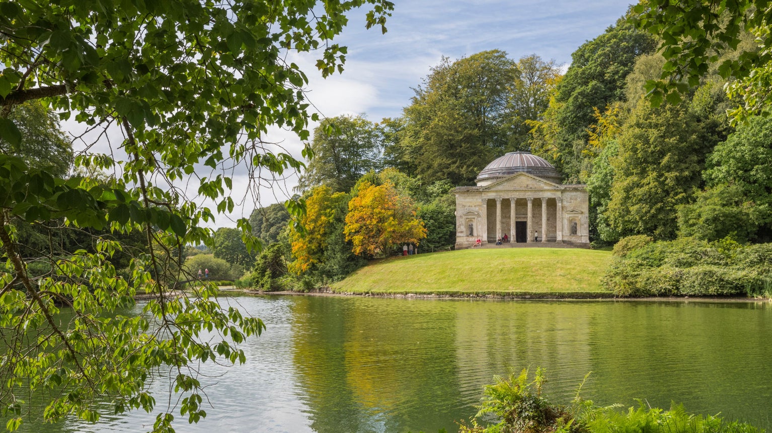 The Pantheon in September sunshine at Stourhead, Wiltshire, England