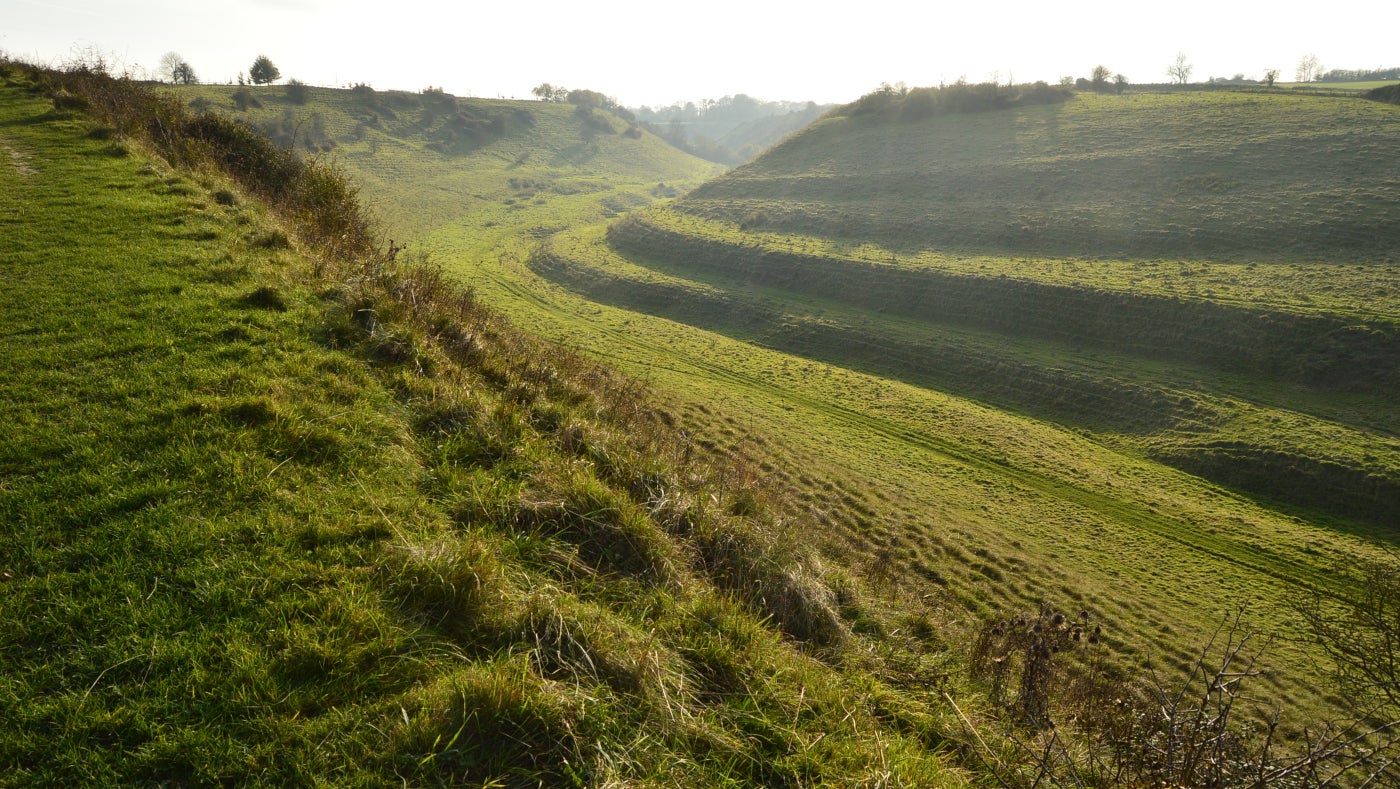 The rolling hills of the Coombes at Hinton Parva, Wiltshire