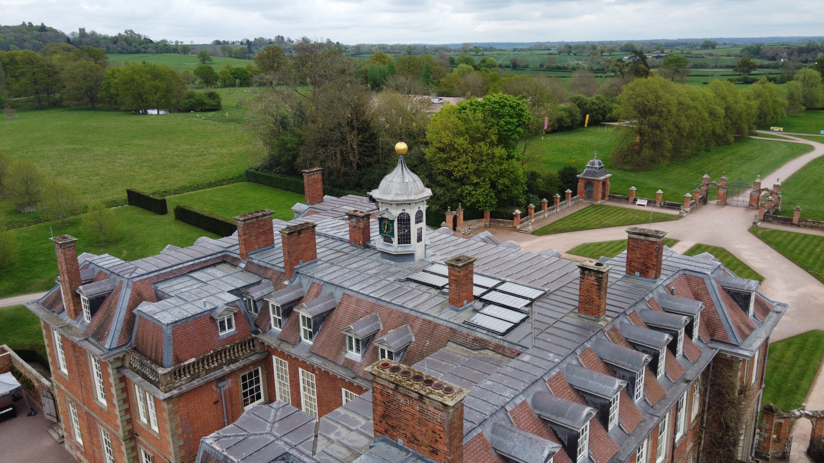 Birds eye view of the Cupola at Hanbury Hall