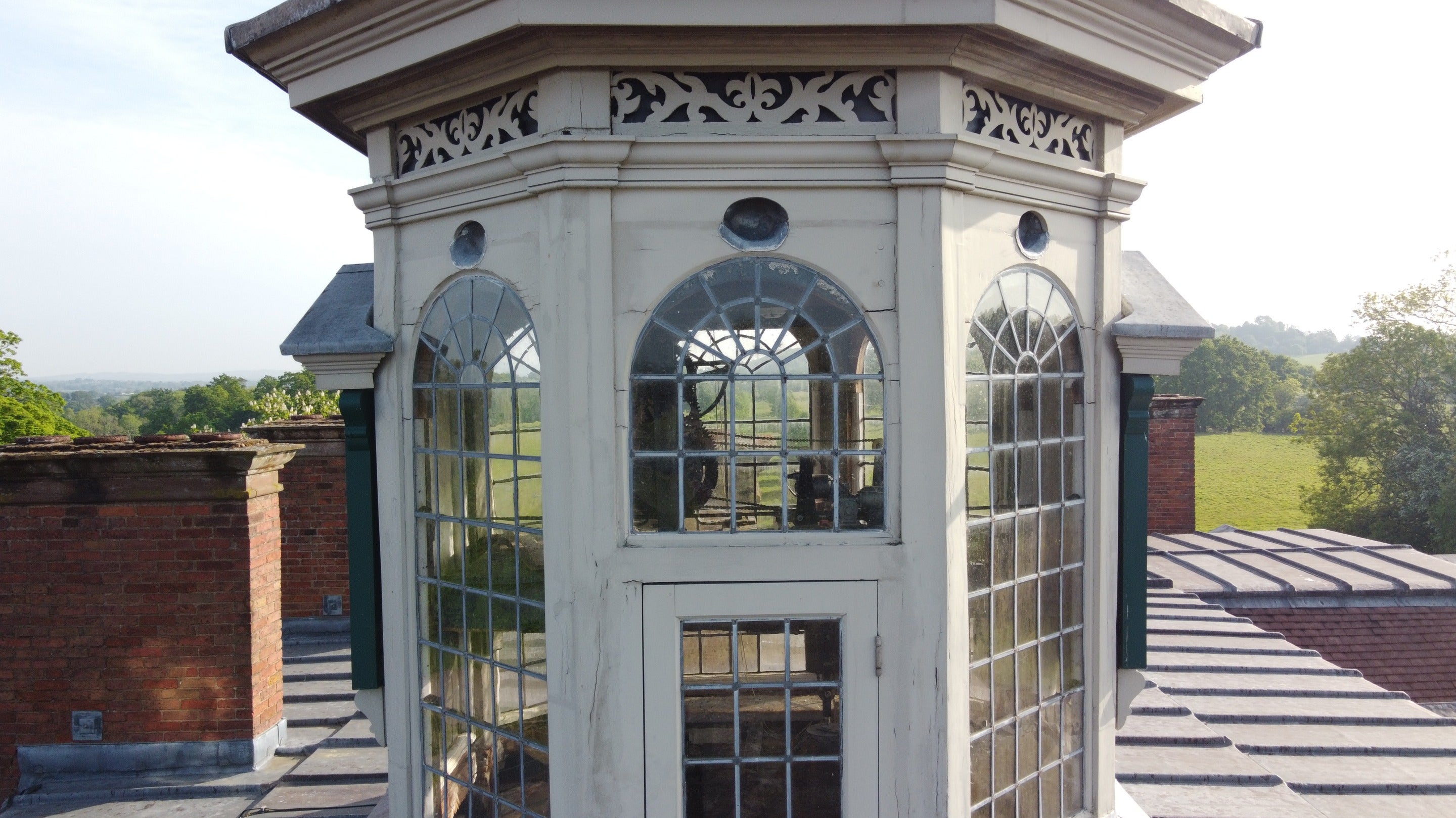 The Cupola at Hanbury Hall before the repair