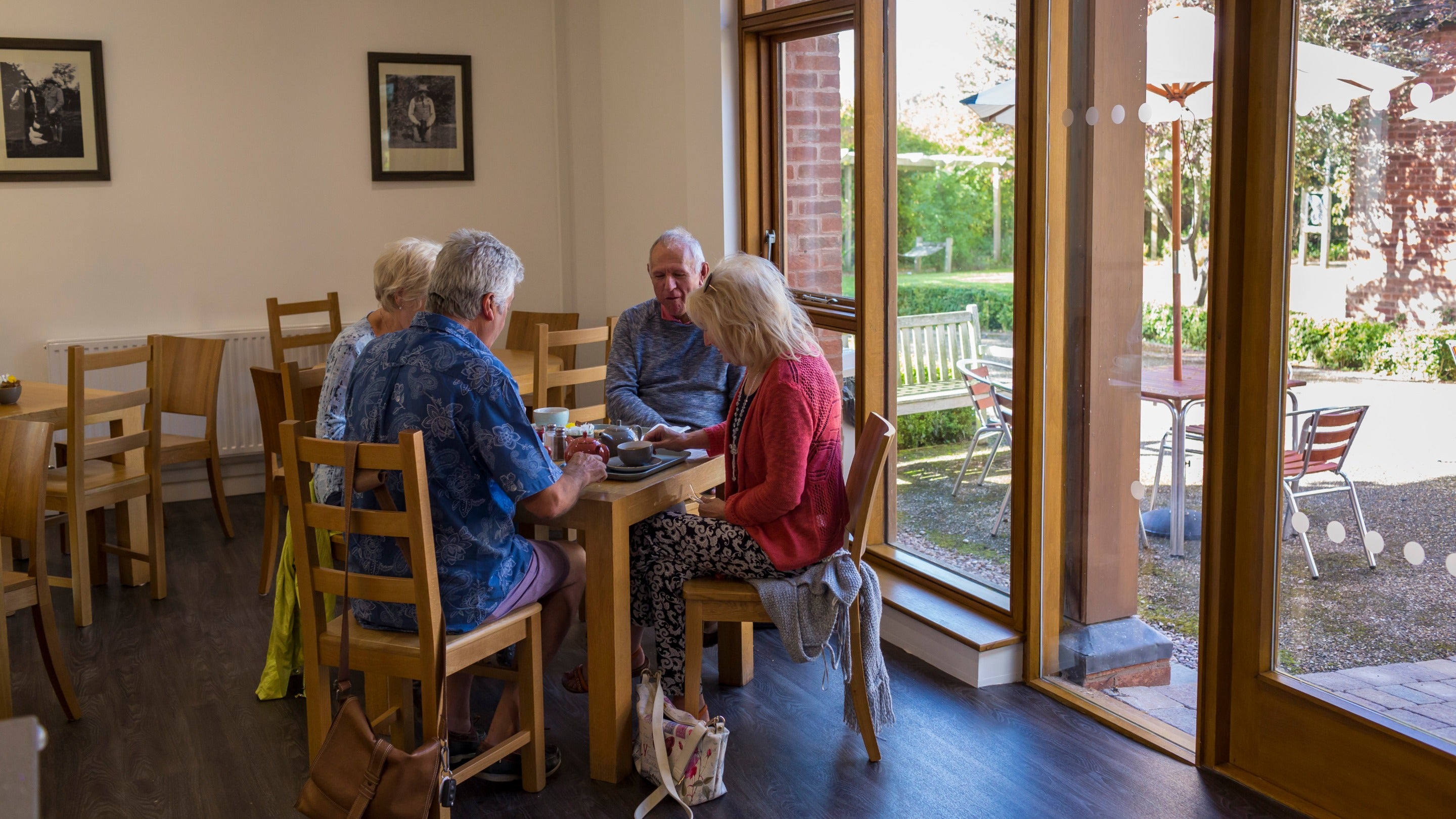 Visitors in the cafe at The Firs